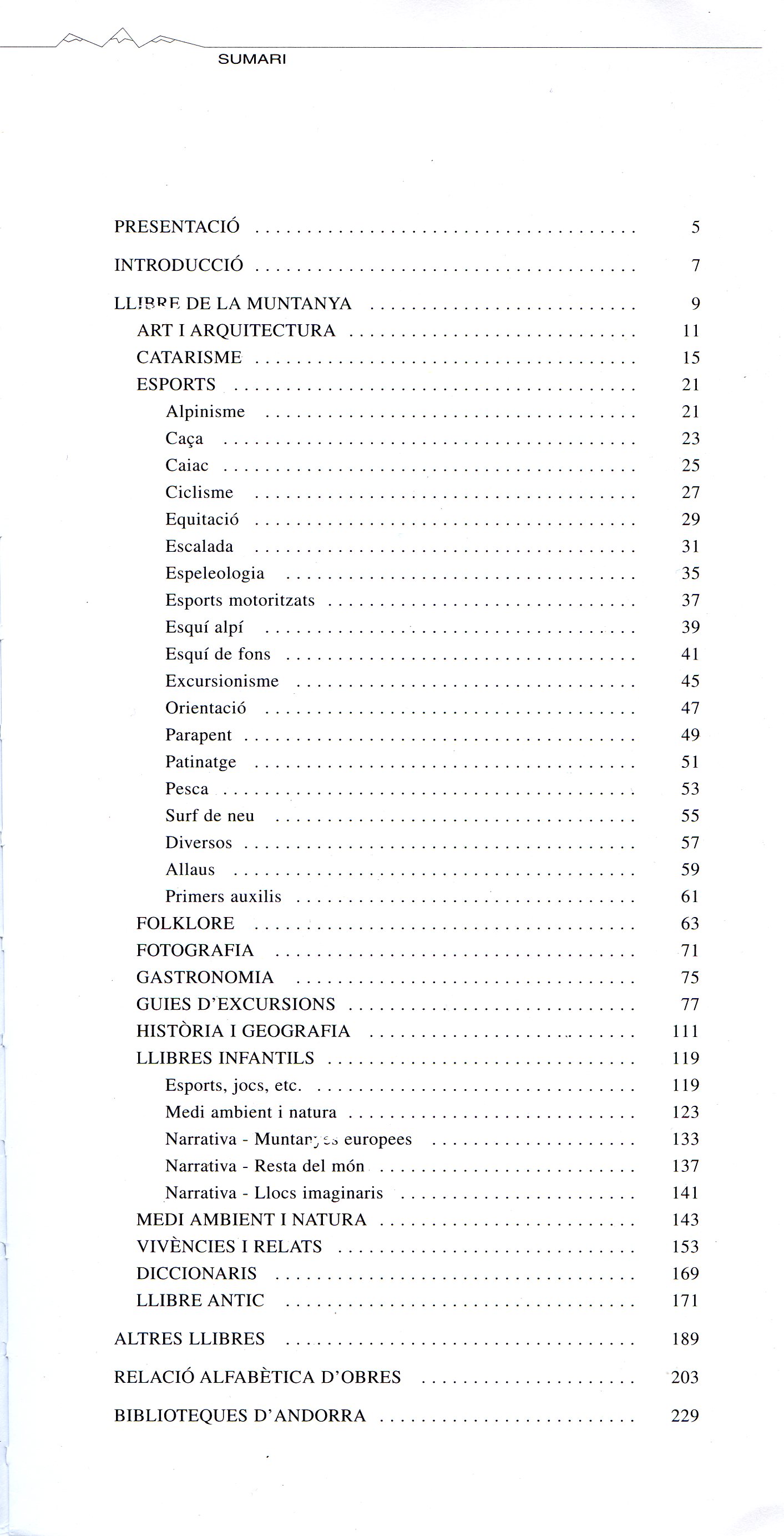 Llibre de la muntanya : Catàleg dels llibres de muntanya disponibles en les biblioteques públiques del Principat d'Andorra - Miniatura 2