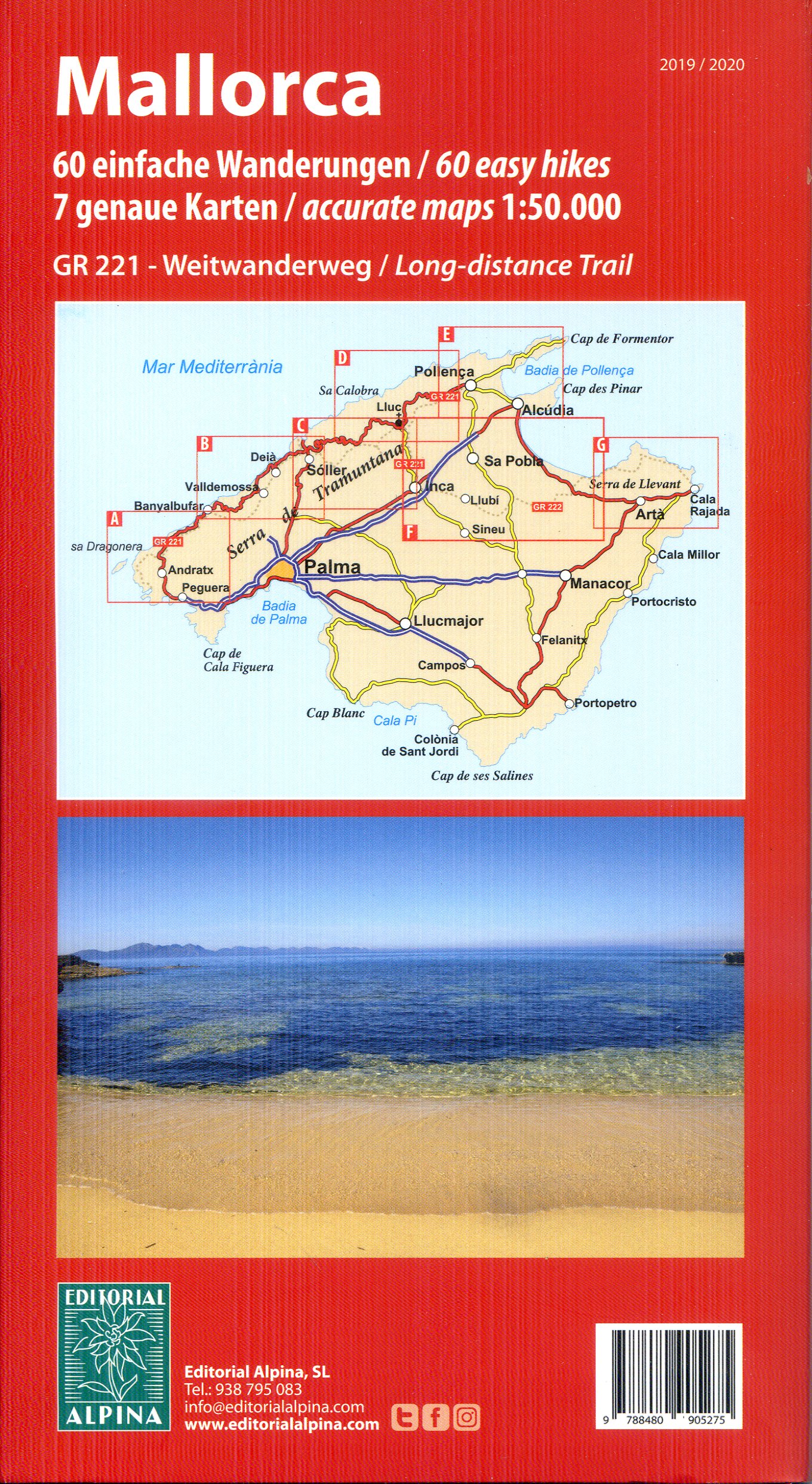 Mallorca : 60 einfache Wanderungen / 60easy hikes : GR 221 Trockenmauerroute Dry Stone Route : GR 222 Serra de Tramuntana - Llevant · Formentor · Sa Dragonera · Son Real · Planícia · Cap des Pinar - Miniatura 2