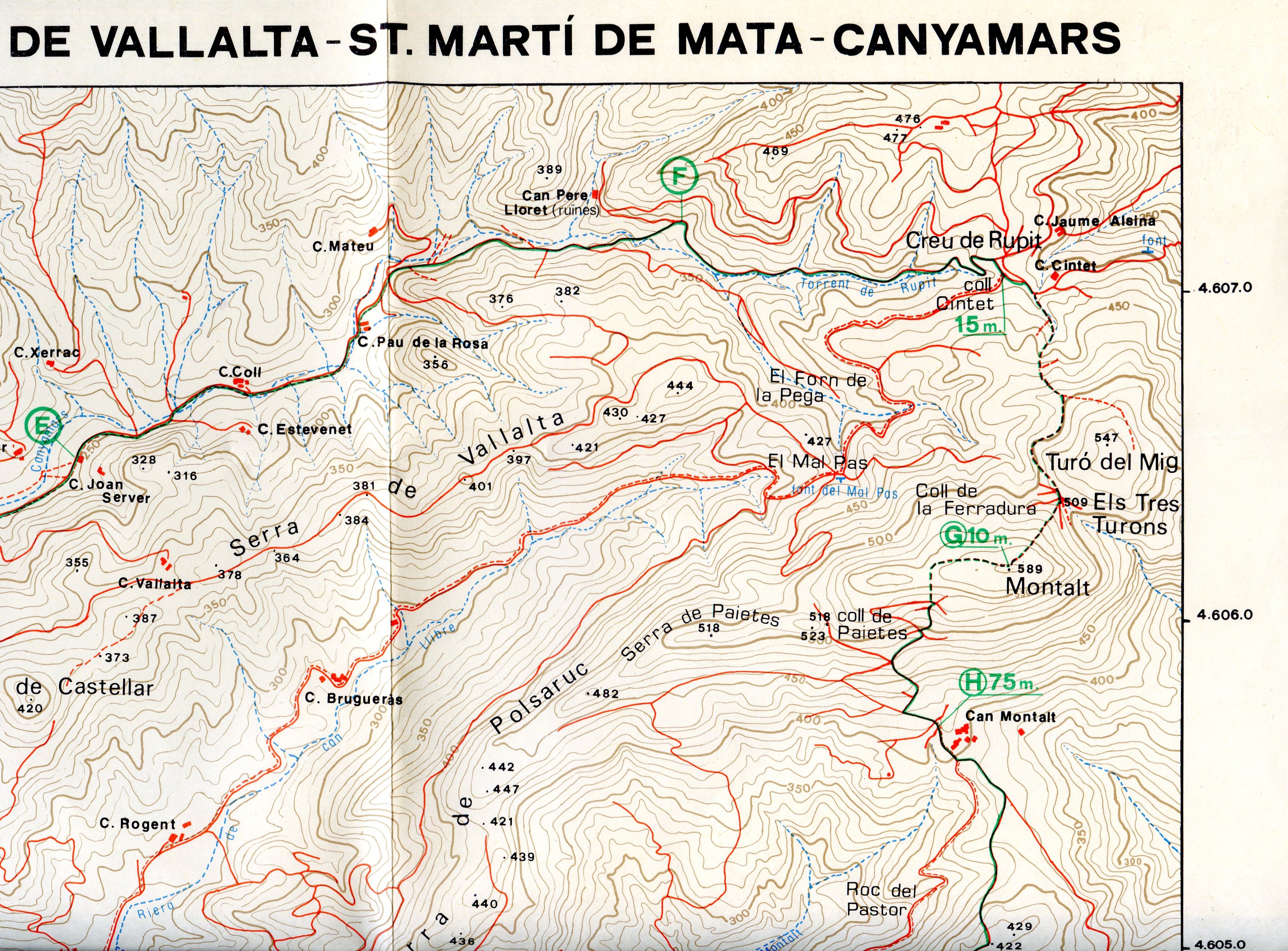Mapa Itinerari : 49 Marxa Excursionista de regularitat de Catalunya : 2 de Juny de 1985 : Comarca del Maresme - Miniatura 2