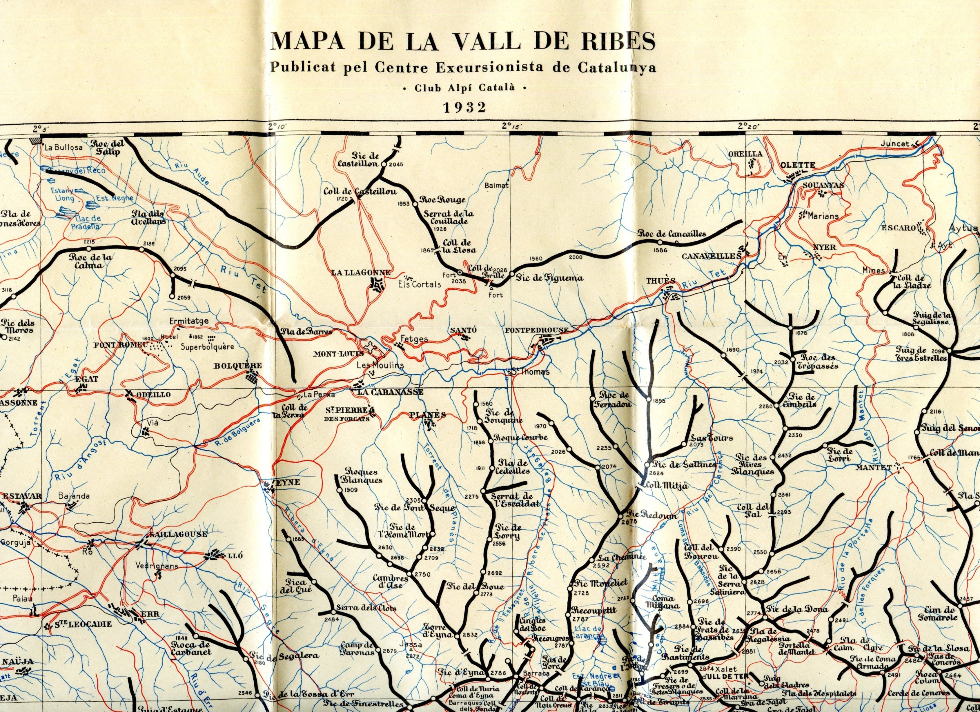 Mapa de la Vall de Ribes - Miniatura 2
