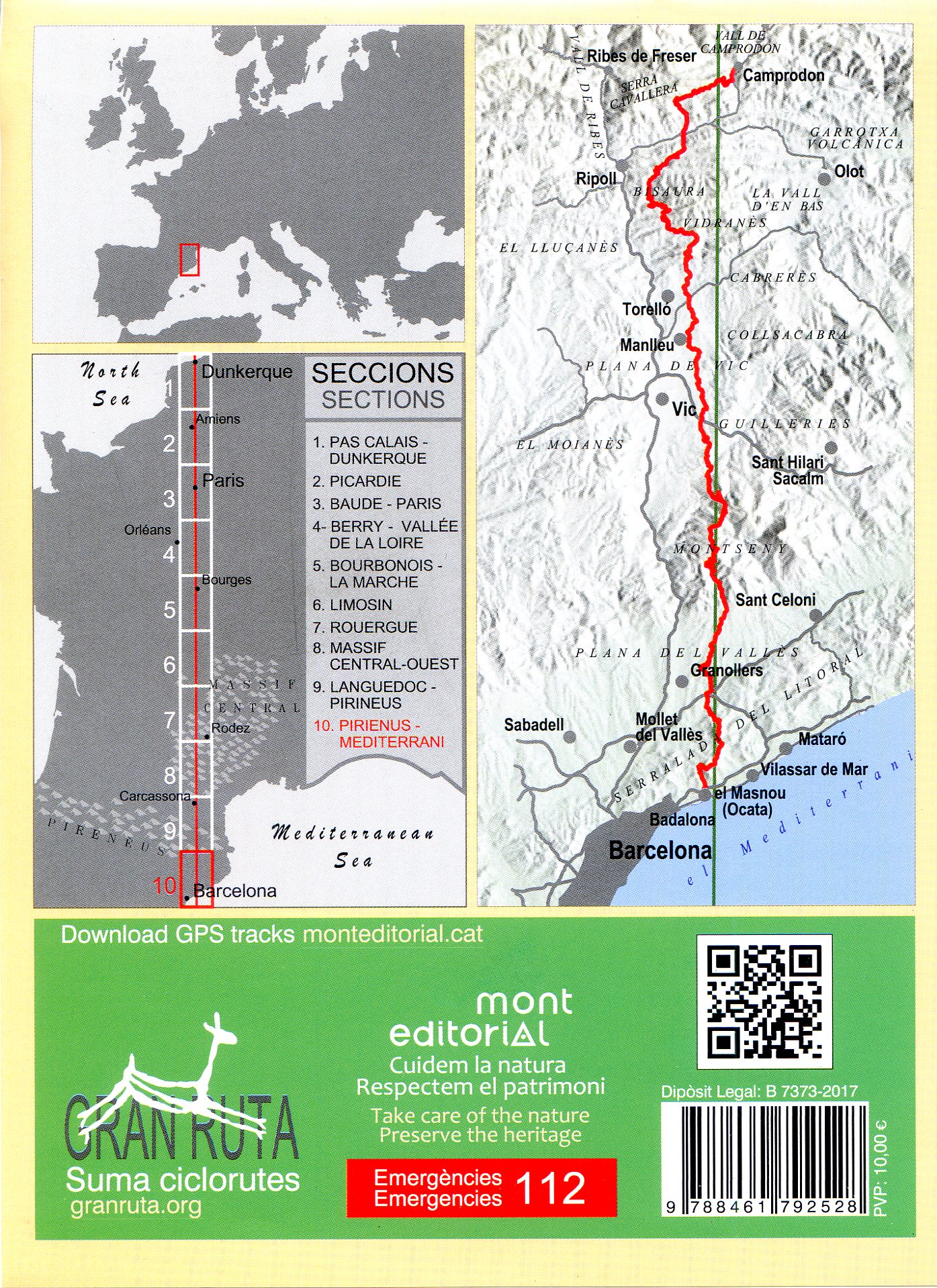 Meridià Verd : Dels Pirineus al Mediterrani : Camprodon · Ocata (Barcelona) 160 km + 3500 m - Miniatura 2