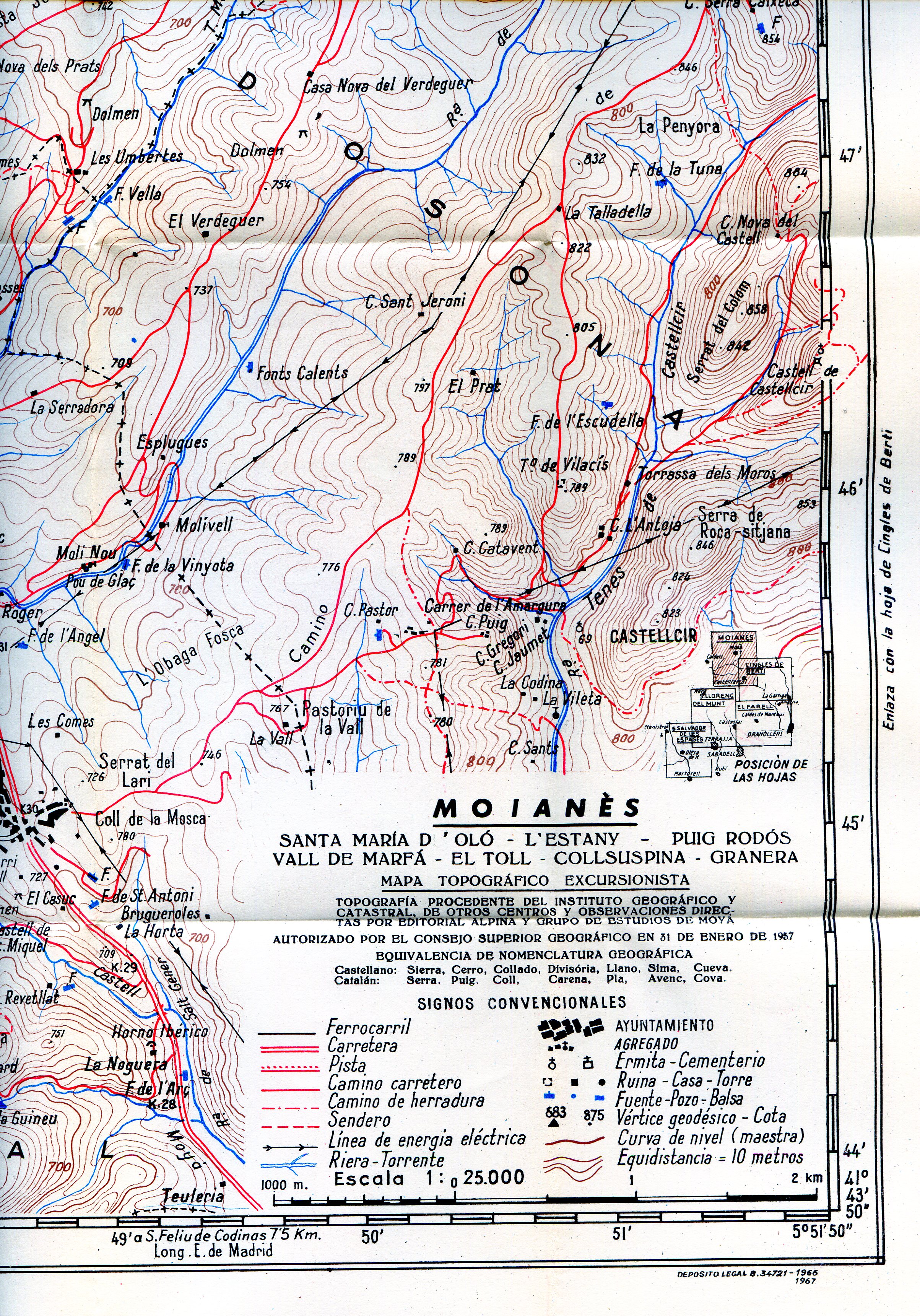 Moianès : Santa Maria d`Oló - L`Estany - Puig Rodors - Vall de Marfà - El Toll - Coll sa Espina - Granera - Miniatura 3