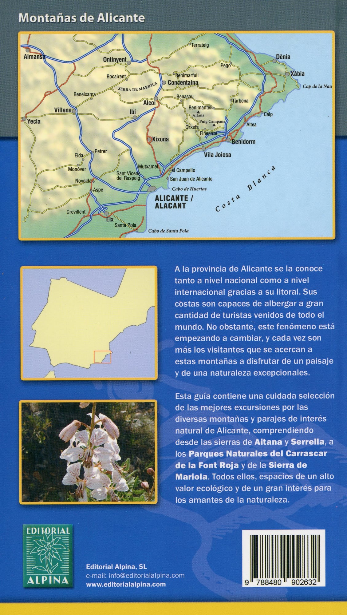 Montañas de Alicante : 20 rutas excursionistas : Mariola·Font Roja·Serrella·Aitana·Plans·Puig Campana - Miniatura 3