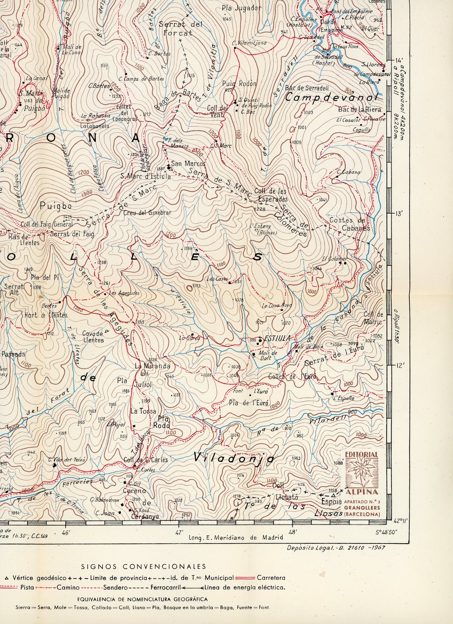 Montgrony : Fonts del Llobregat : Puig Llançada - Pujalts - Rasos de Tubau - Catllaràs - Miniatura 5