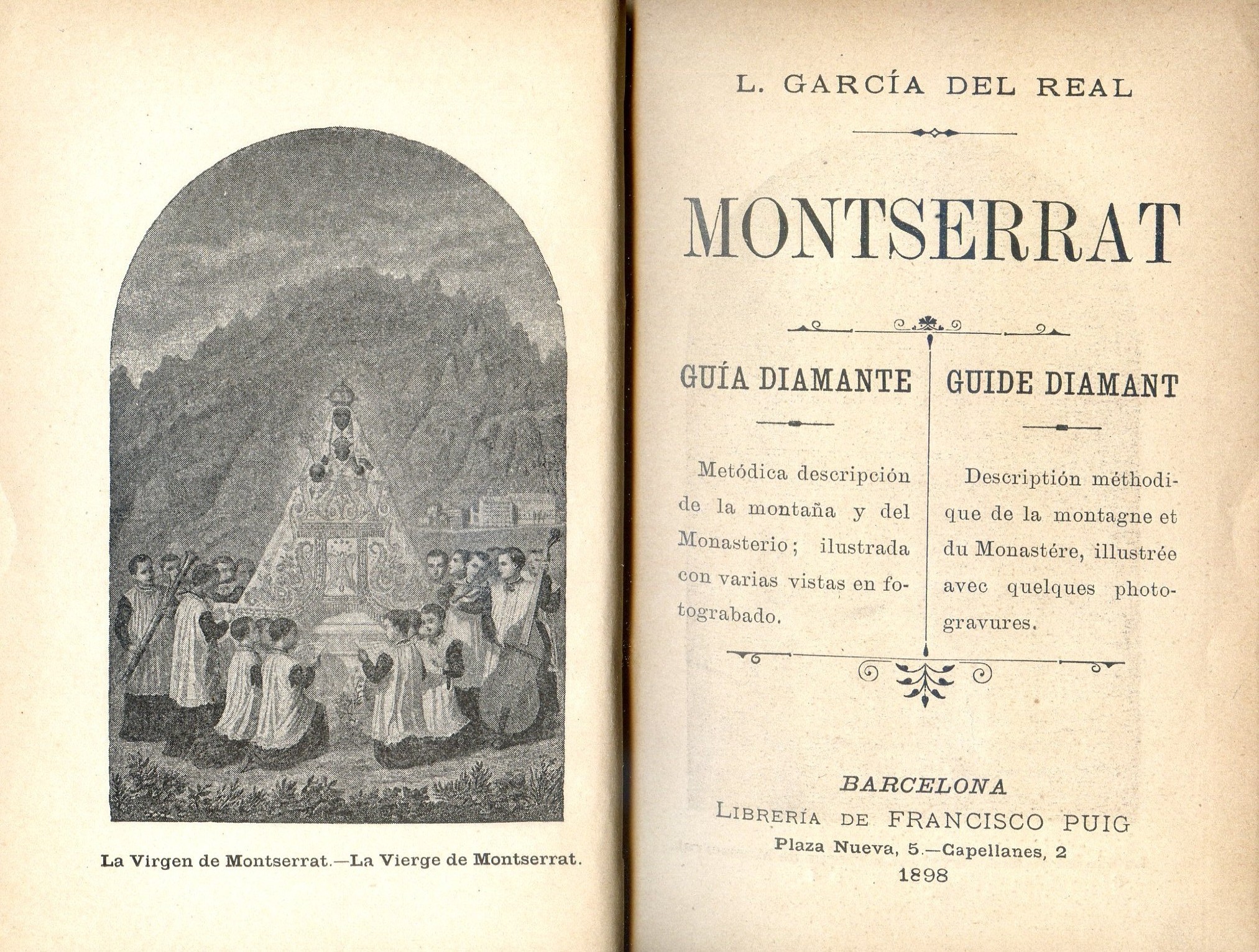 Montserrat : Guía Diamante - Guide Diamant : Metódica descripción de la montaña y del Monasterio; ilustrada con varias vistas en fotograbado - Miniatura 2