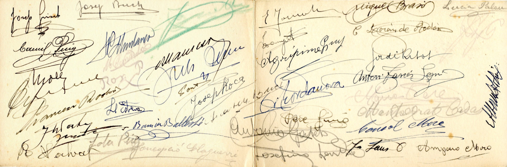 1922 1947 Noces d'argent del Club Excursionista de Gràcia : Sopar de Recordança : 13 de Gener 1947 : Restaurant - Bar - Flor Av. Prícep d'Astúries 2 Gràcia - Miniatura 2