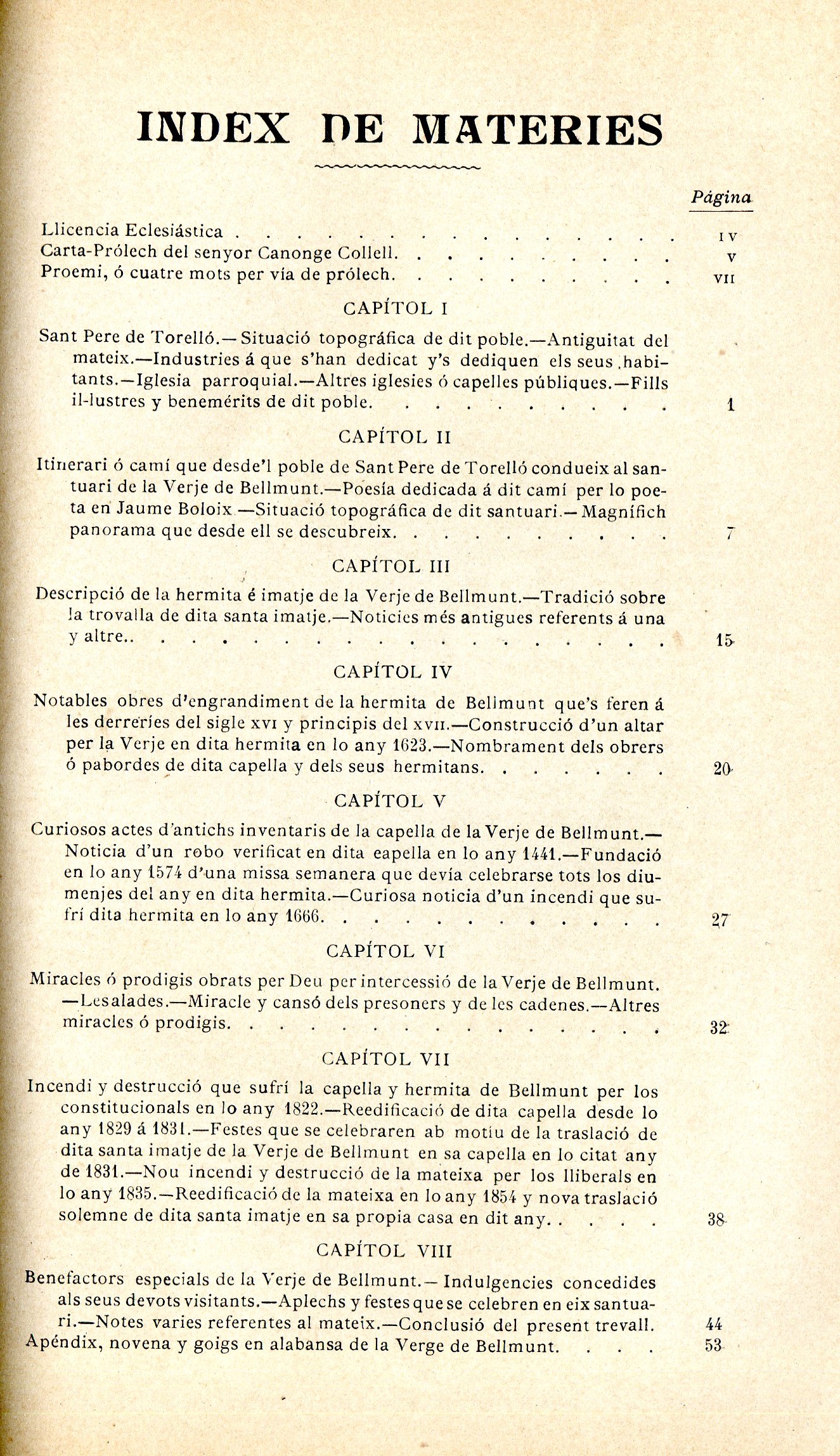 Historia y album del santuari de Nostra Senyora de Bellmunt de la parroquia de S. Pere de Torelló : (Bisbat de Vich) - Miniatura 4