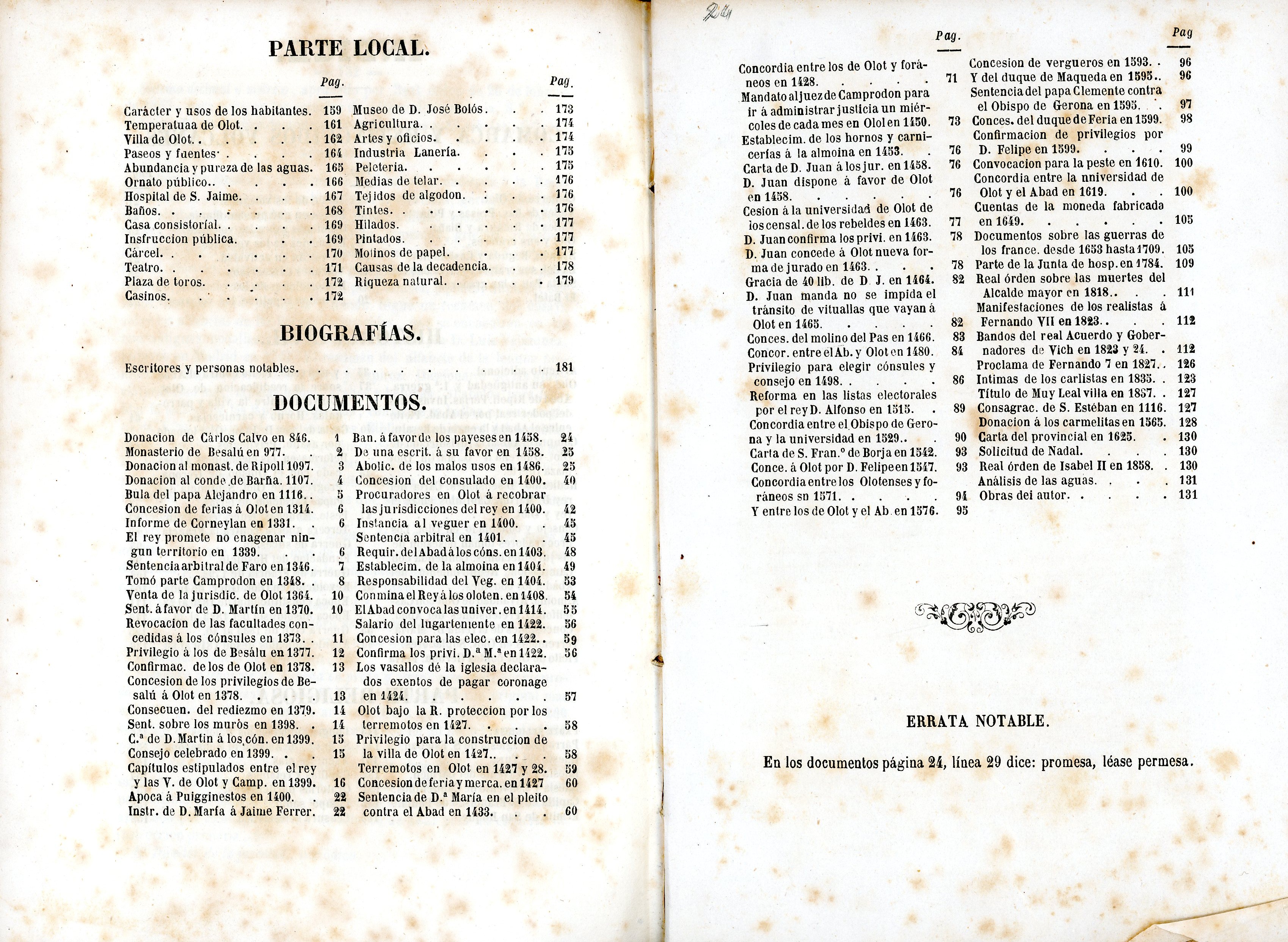 Olot, su comarca, sus extinguidos volcanes, su historia civil, religiosa y local. : Biografias de sus hijos mas notables en letras, armas, etc. - Miniatura 3