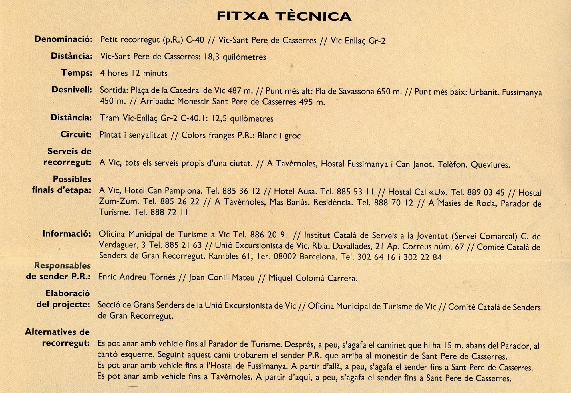 P. R. C-40 : Vic Sant Pere de Casserres - Miniatura 3