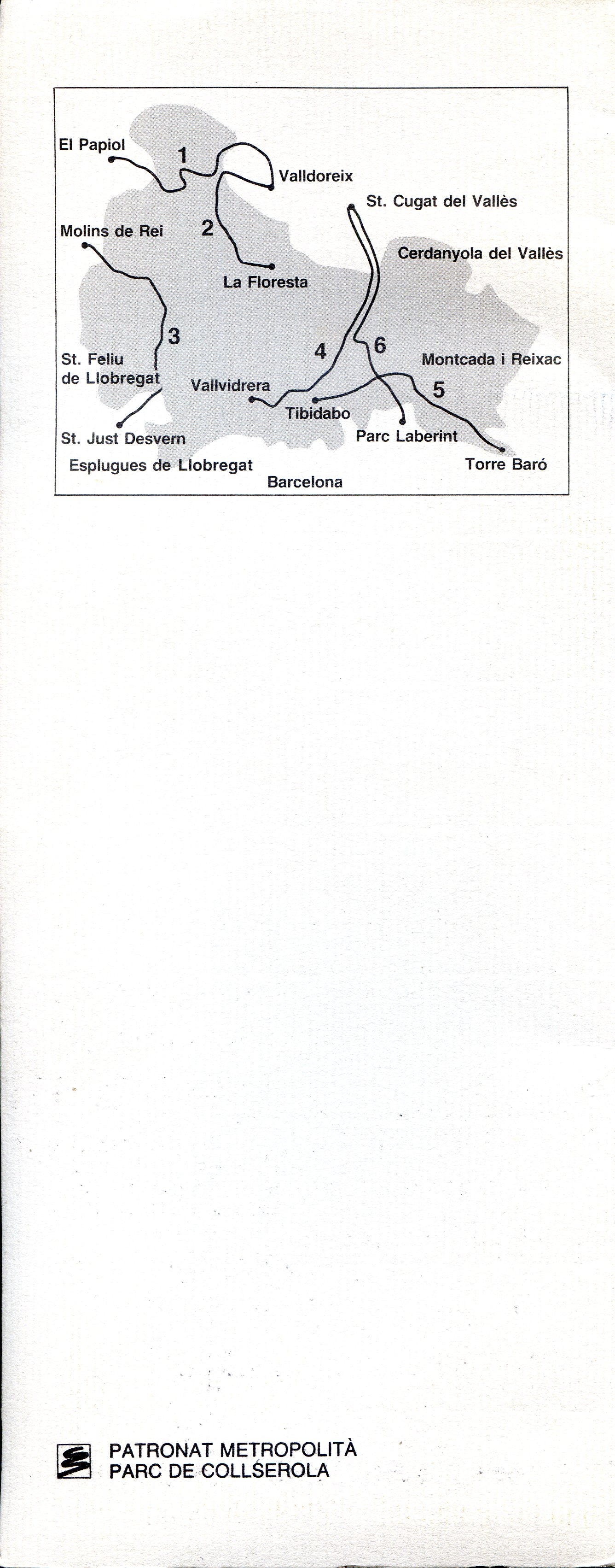 Parc de Collcerola : Itineraris a peu 1-6 - Miniatura 2