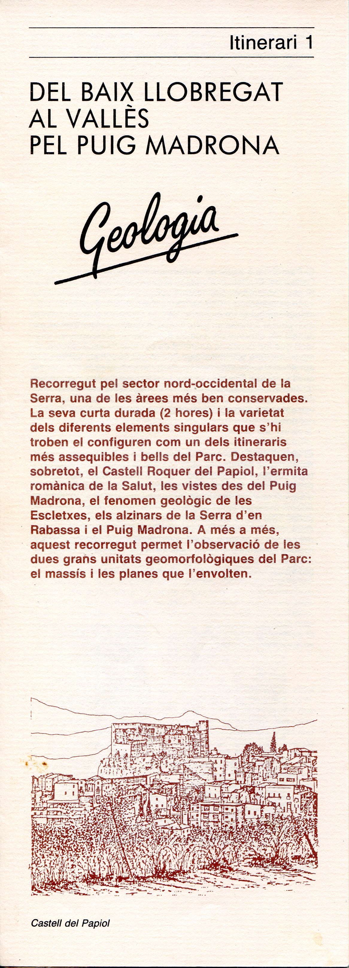 Parc de Collcerola : Itineraris a peu 1-6 - Miniatura 3