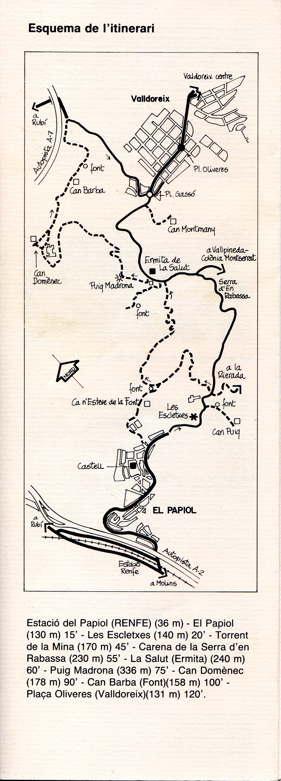 Parc de Collcerola : Itineraris a peu 1-6 - Miniatura 4