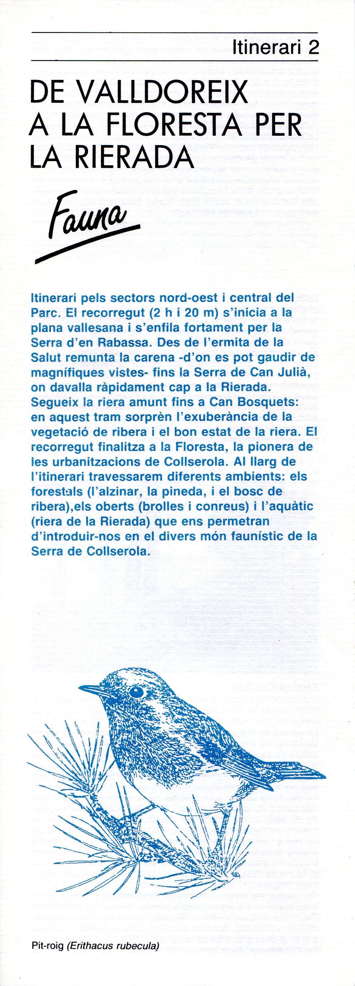 Parc de Collcerola : Itineraris a peu 1-6 - Miniatura 5