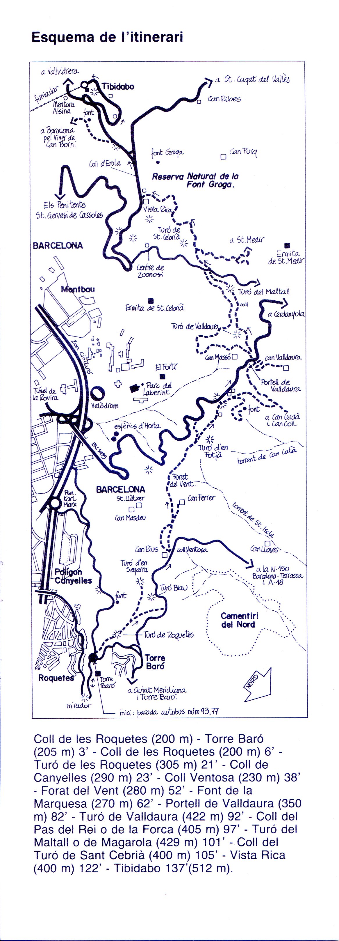 Parc de Collcerola : Itineraris a peu 1-6 - Miniatura 12