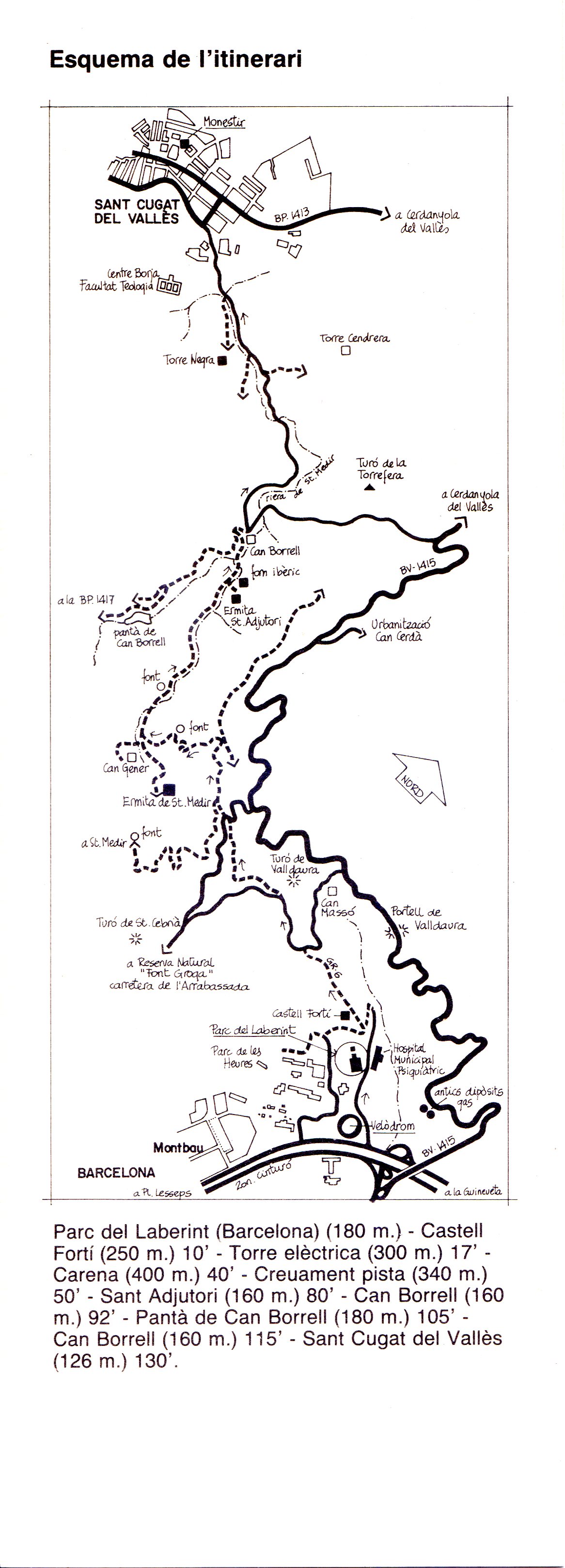 Parc de Collcerola : Itineraris a peu 1-6 - Miniatura 14