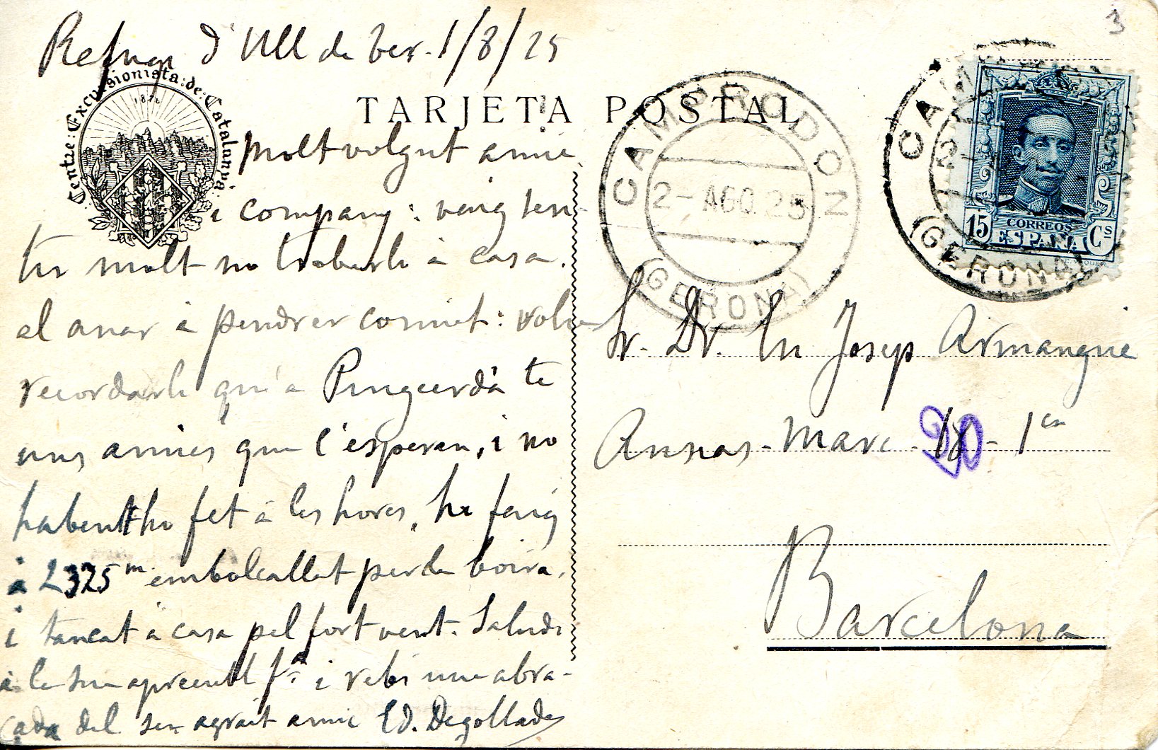 PIRENEU CATALA. - Xalet Refugi d'Ull de Ter (alt. 2393 m.) - Miniatura 2