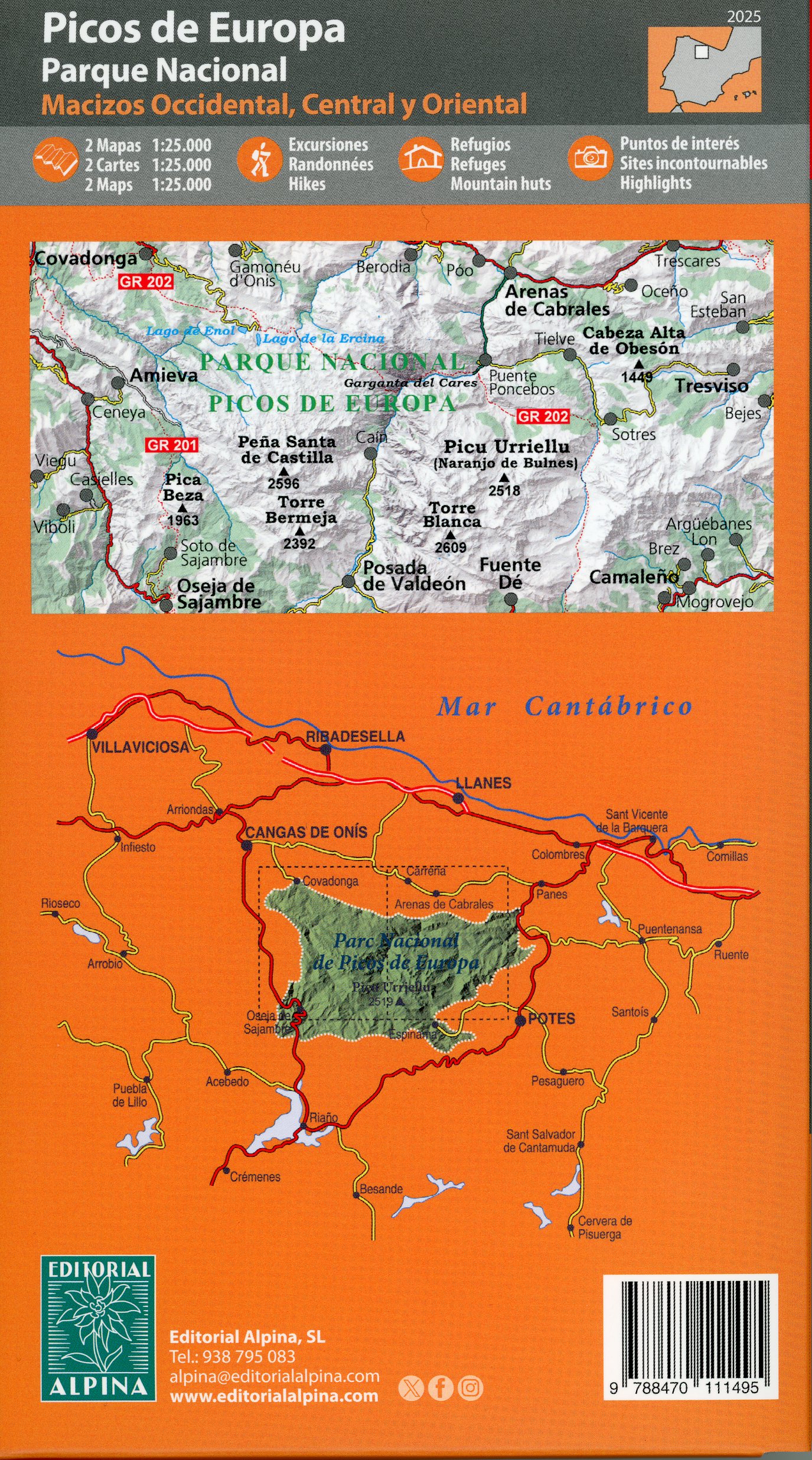 Picos de Europa : Parque Nacional : Macizos Occidental, Central y Oriental - Miniatura 3