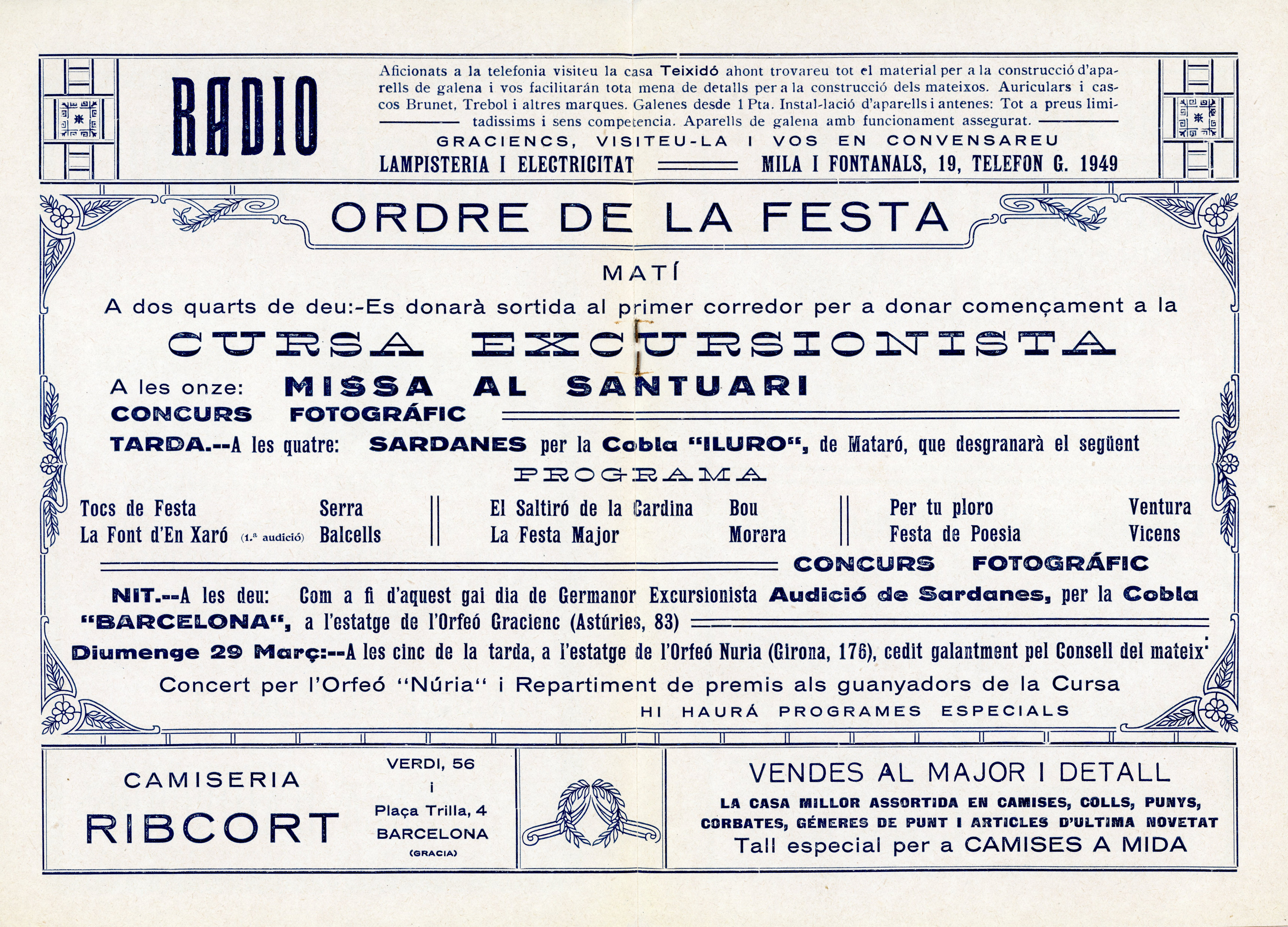 Primer Aplec de Germanor de l'Excursionisme Gracienc : 22 Març 1925 - Miniatura 2