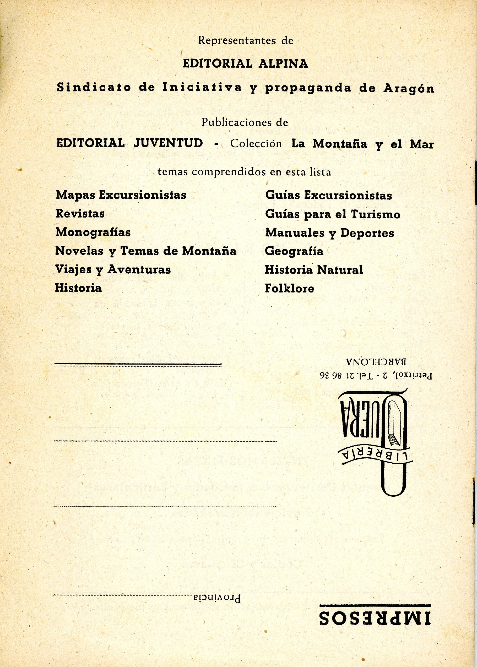 Libreria Quera : Divulgación y Cultura Excursionista : Lista de publicaciones - Miniatura 6