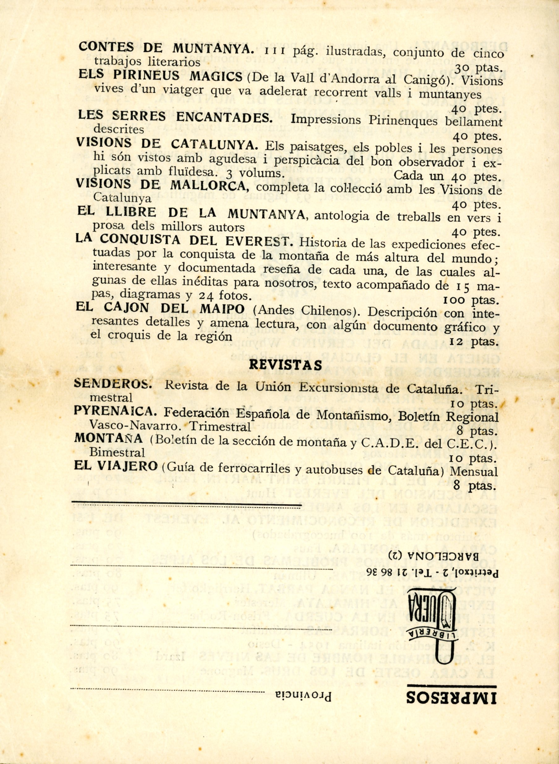 Libreria Quera : Divulgación y Cultura Excursionista : Catálogo de mapas, guías, manuales, novelas y temas de montaña - Miniatura 6