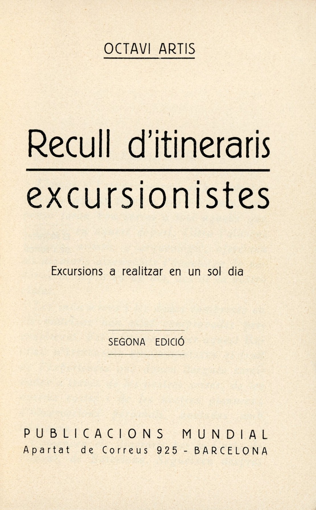 Recull d'itineraris excursionistes. Excursions a realitzar en un sol dia. - Miniatura 2