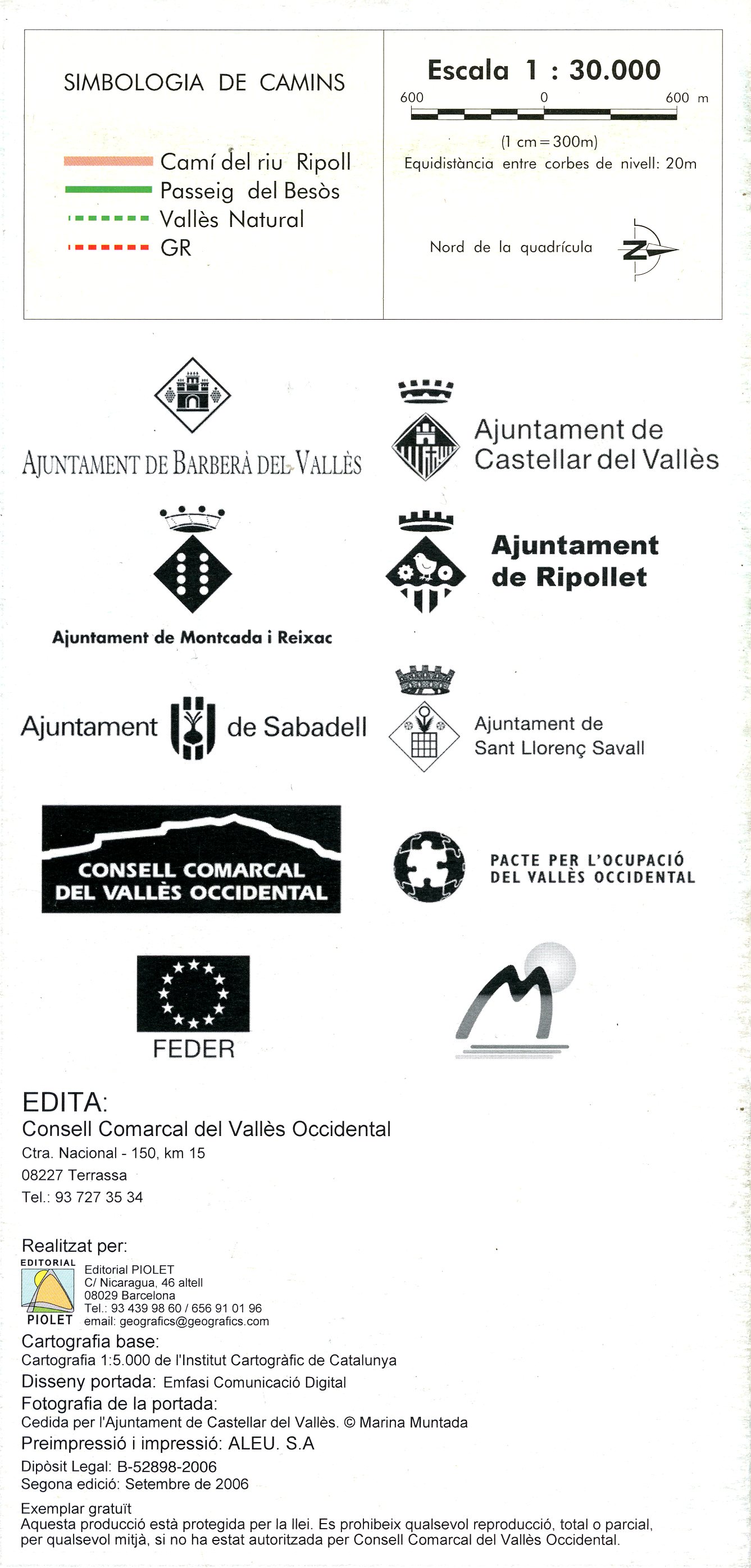 Mapa : El riu Ripoll : Escala 1:30.000 : Redescobreix el riu Ripoll - Miniatura 2