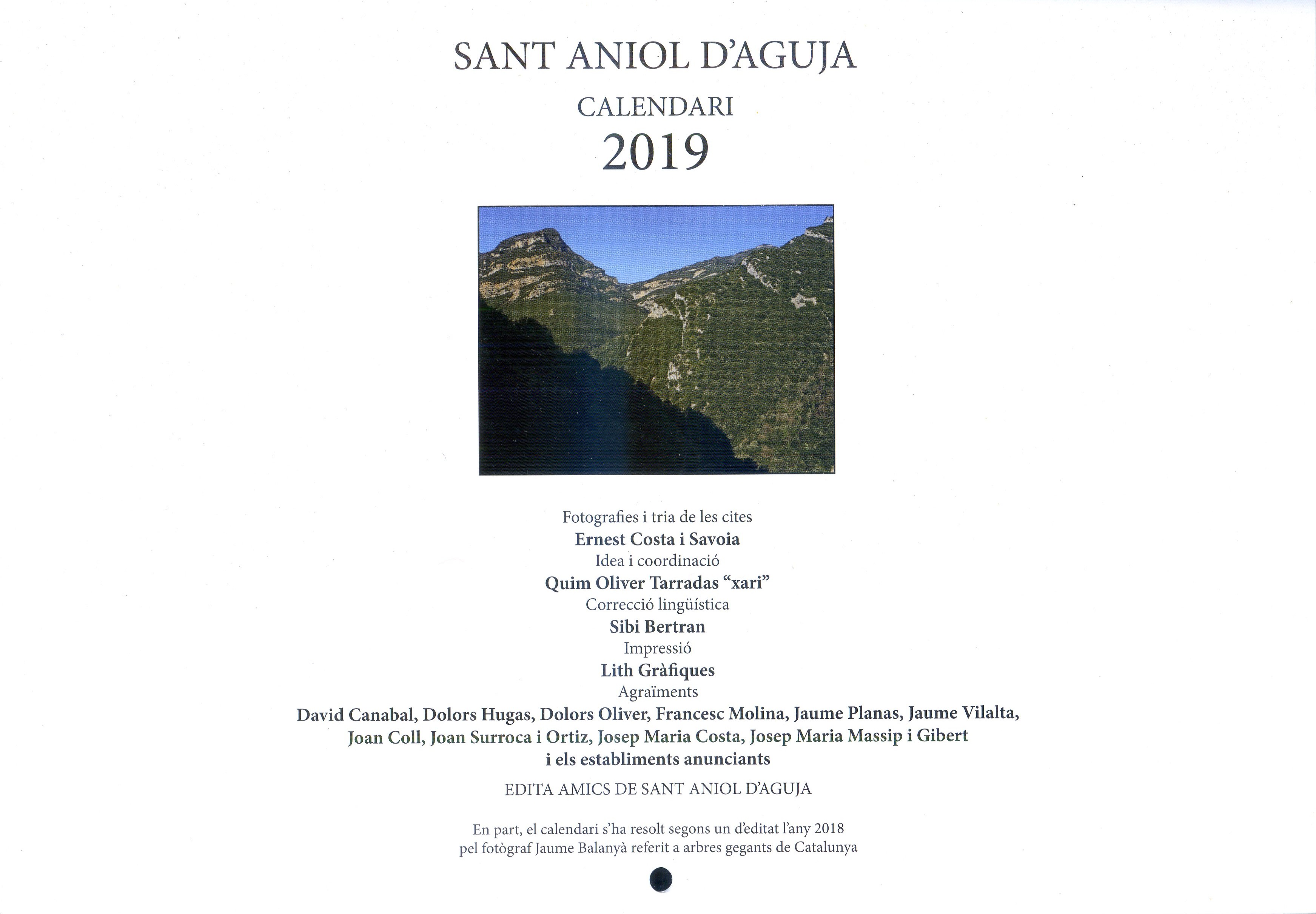 Sant Aniol d'Aguja Calendari 2019 - Miniatura 3