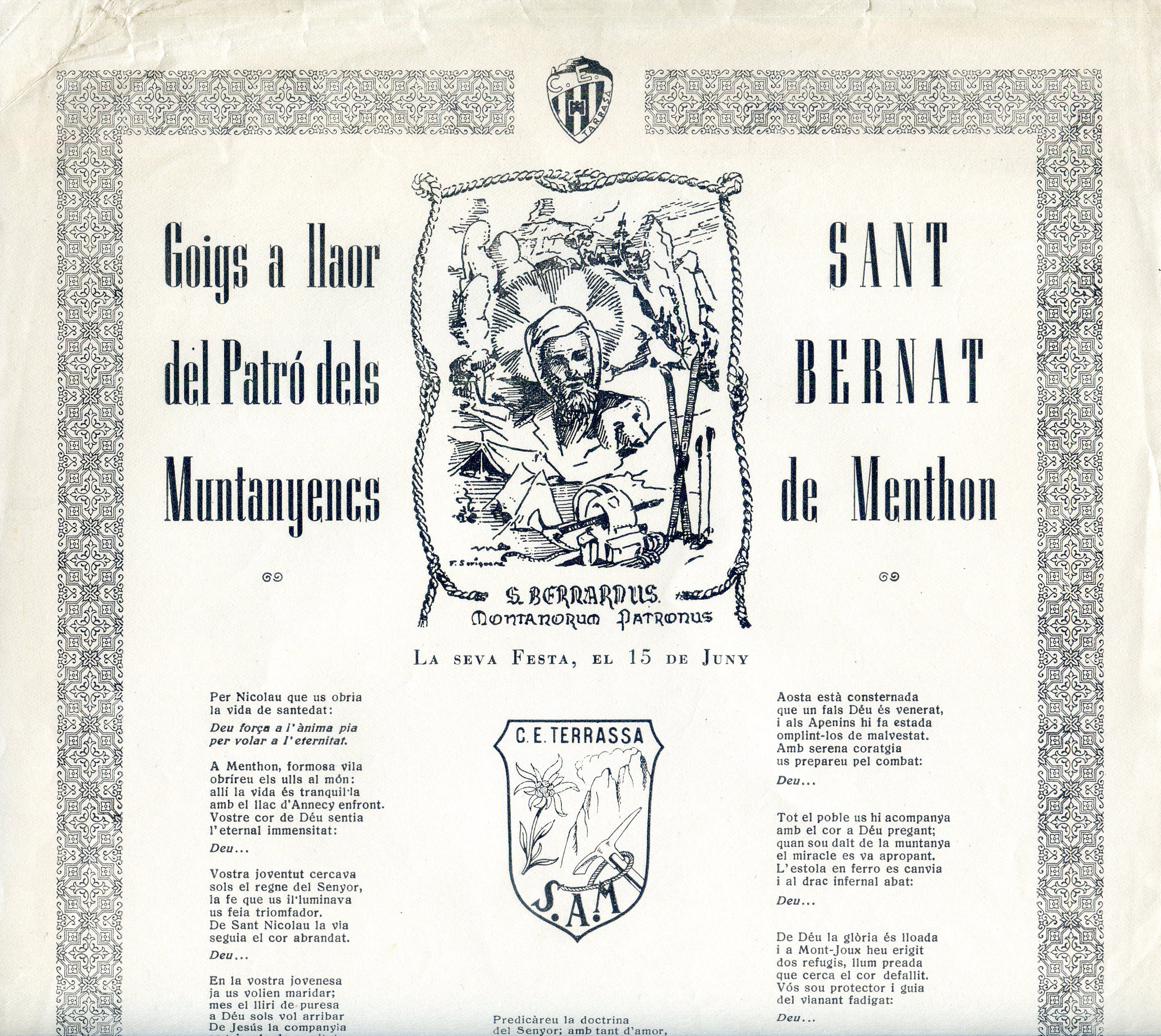 Goigs a llaor del Patró dels Muntanyencs Sant Bernat de Menthon - Miniatura 2