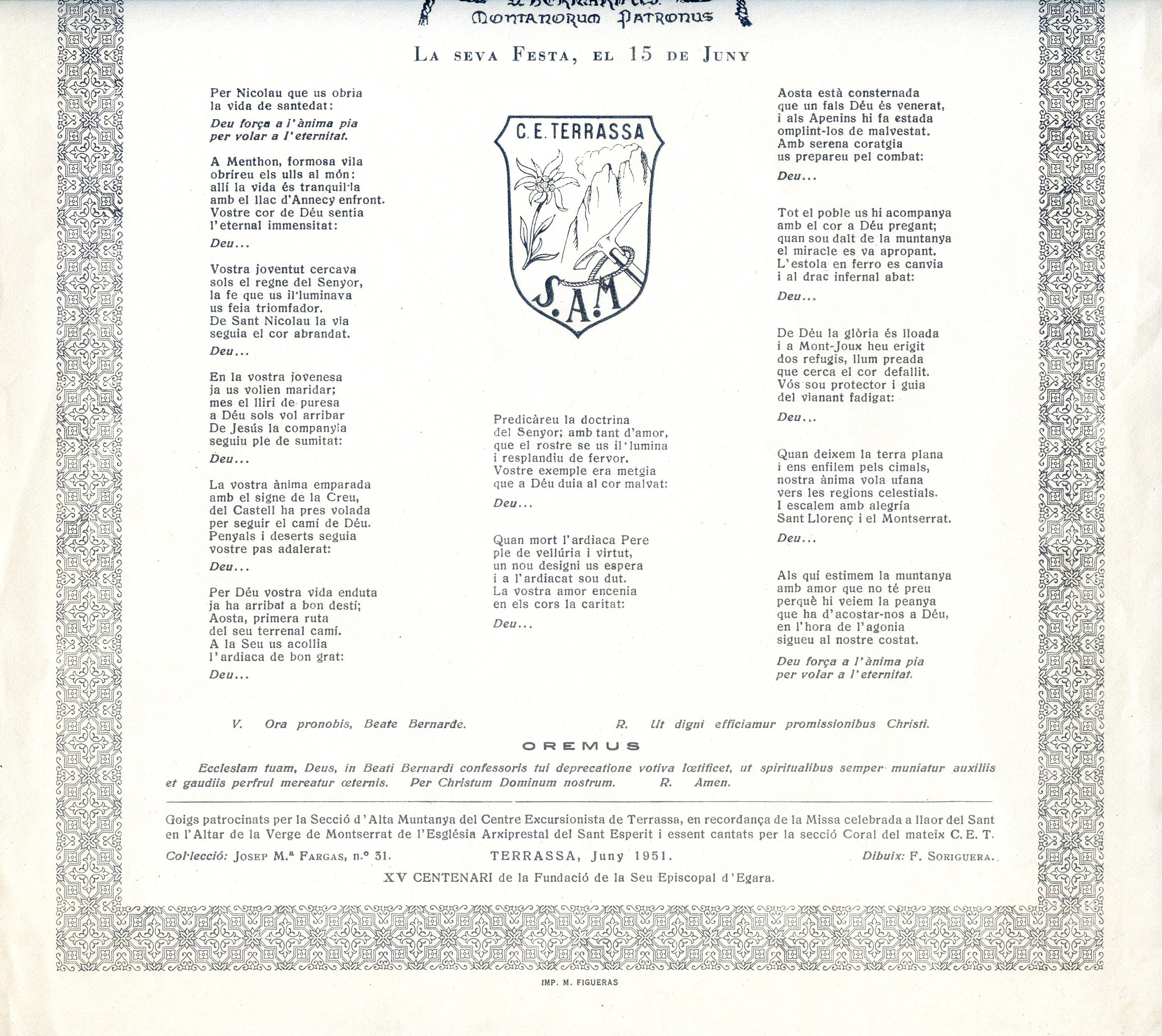 Goigs a llaor del Patró dels Muntanyencs Sant Bernat de Menthon - Miniatura 4