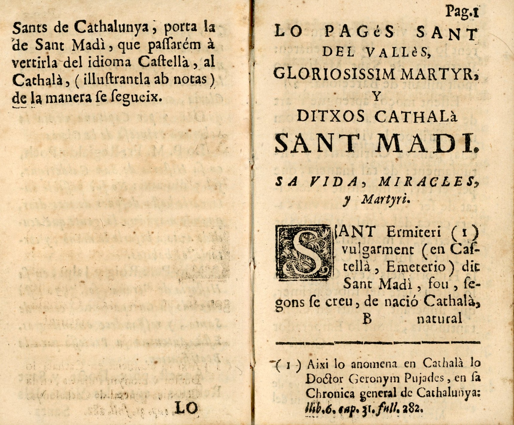 San Madi : Lo pagés sant del Vallés, gloriosissim martyr y ditxos cathalà sant Madi. : Sa visa, miracles, y martyri - Miniatura 4