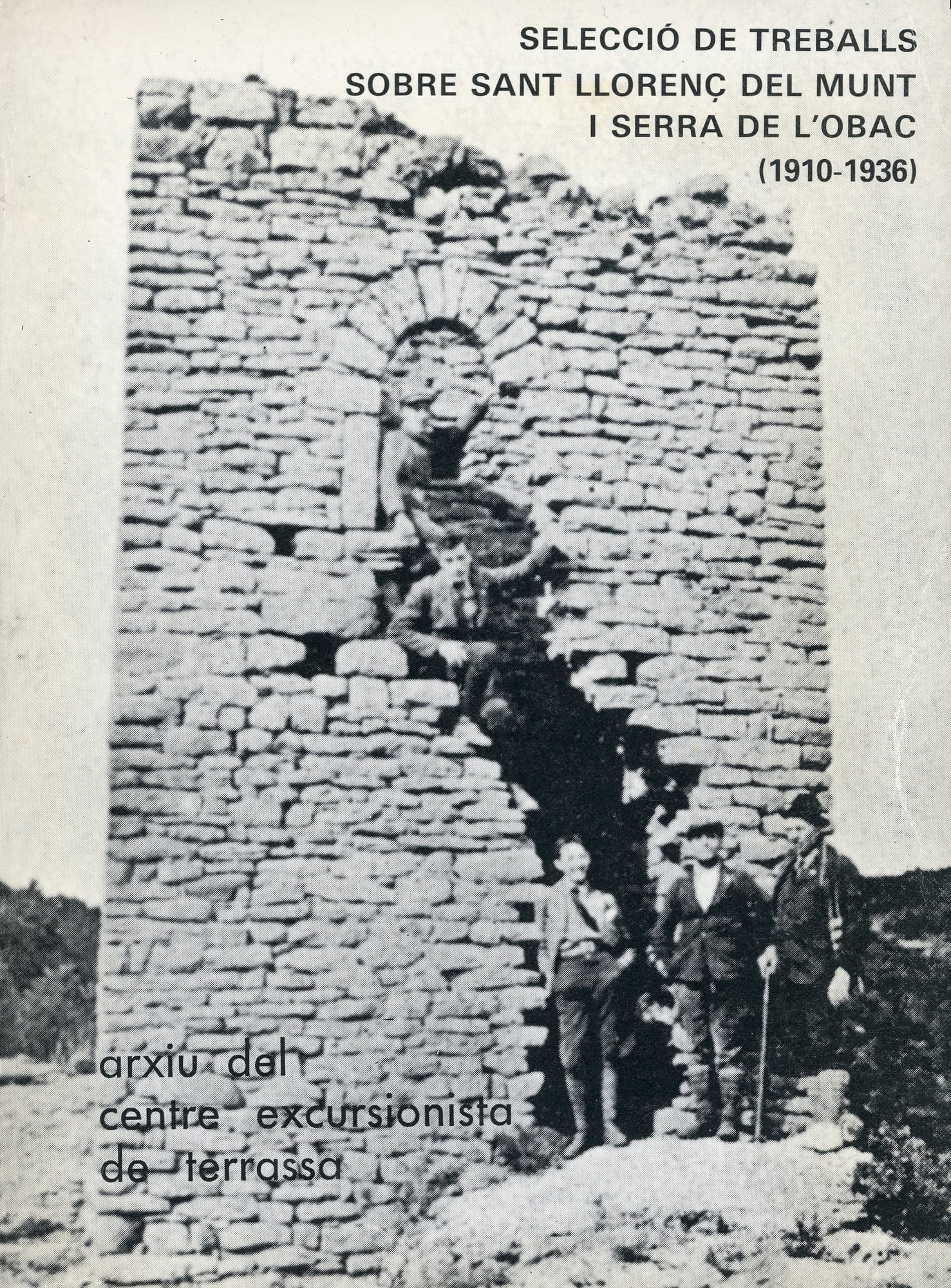 Selecció de treballs sobre Sant Llorenç del Munt i Serra de l'Obac (1910-1936) - Portada