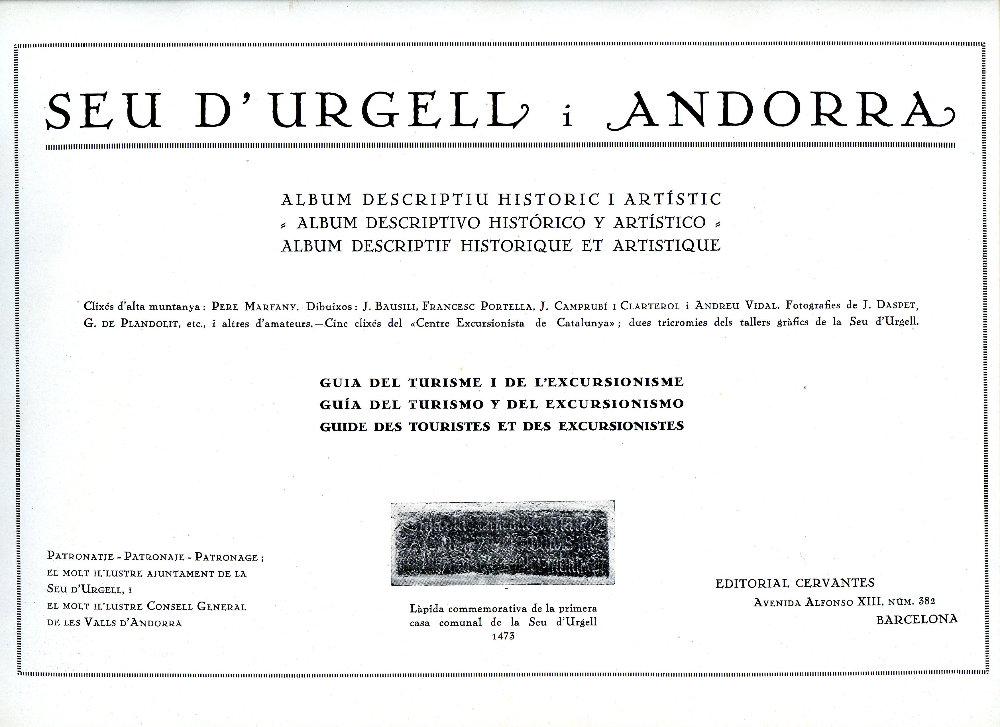 Seu d'Urgell i Andorra : Album descriptiu historic i artístic : Guia del turisme i de l'excursionisme - Miniatura 2