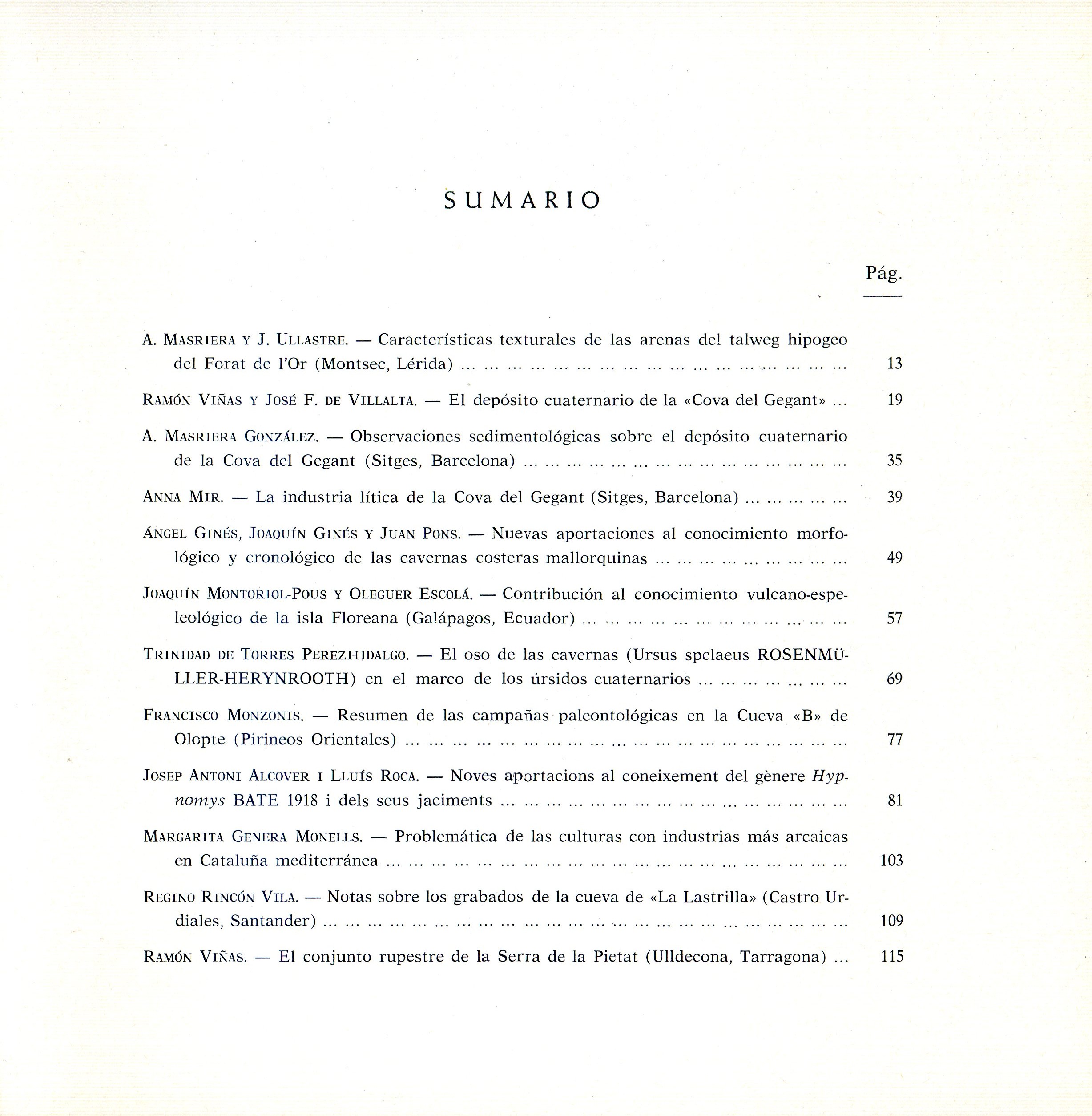 Speleon : Monografia I : Cuaternario : V Symposium de espeleologia : Escola Catalana d'Espeleologia - Miniatura 2