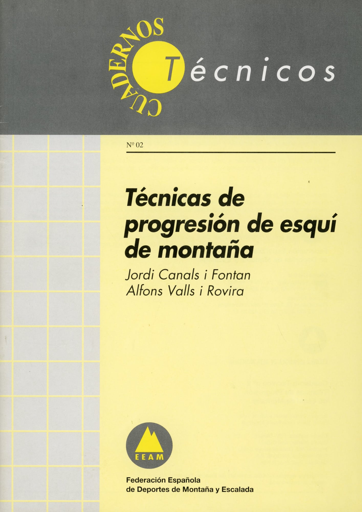 Técnicas de progresión de esquí de montaña - Portada