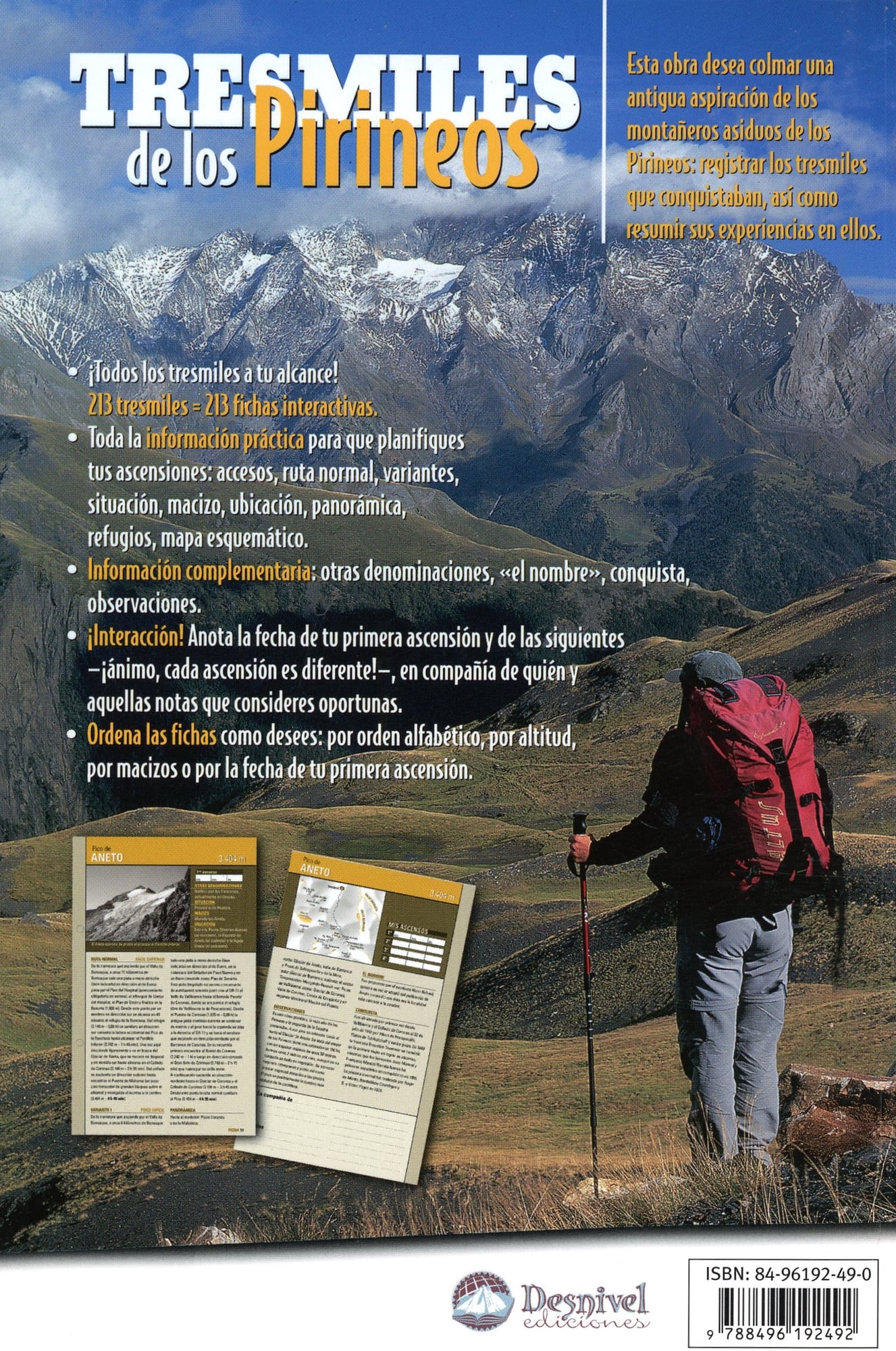 Tresmiles de los Pirineos - Guía Práctica 213 cumbres - Fichas técnicas - Miniatura 2