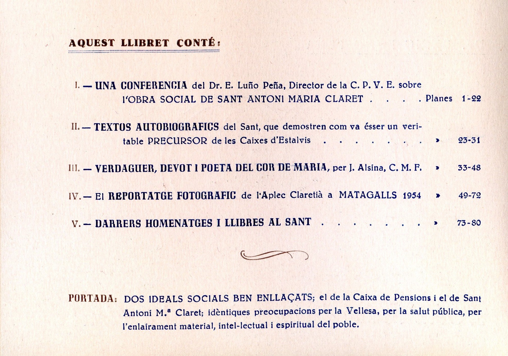 Obra Social de Sant Antoni M.ª Claret, L' : Dr. Enric Luño Peña Director de la Caixa de Pensions per a la Vellesa i d'estalvis de Catalunya i Balears : VI Aplec claretià i Verdaguerià : Matagalls 10 - juliol - 1955 - Miniatura 2