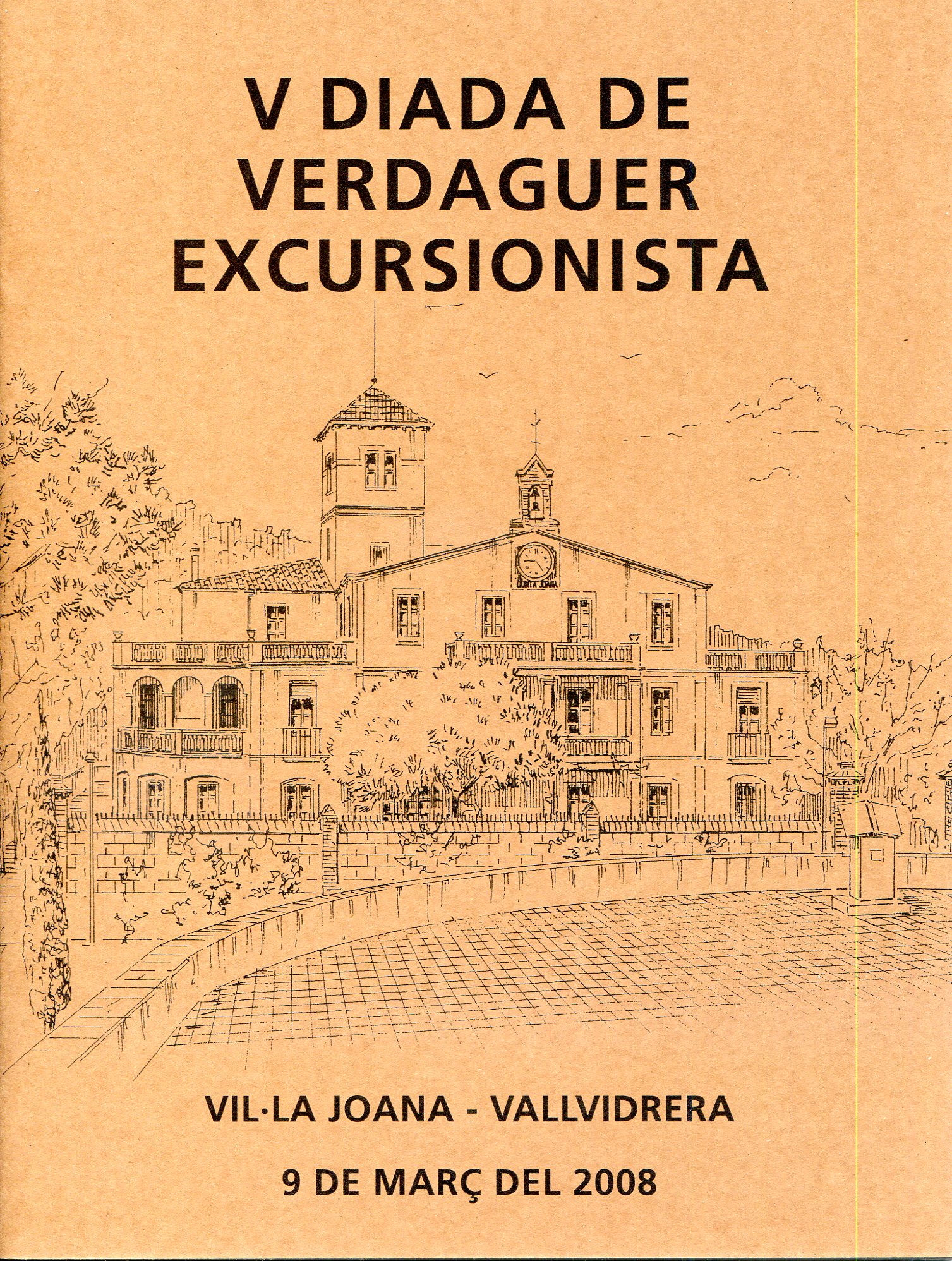 V Diada de Verdaguer excursionista : Vil·la Joana - Vallvidrera : 2 d'abril de 2006 - Portada