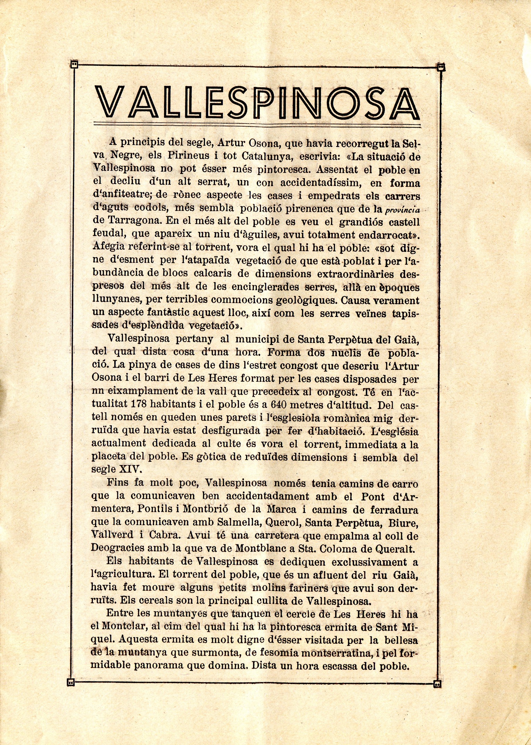 VIII Aplec excursionista de les comarques tarragonines : 10 de juny de 1934 : Vallespinosa - Miniatura 5