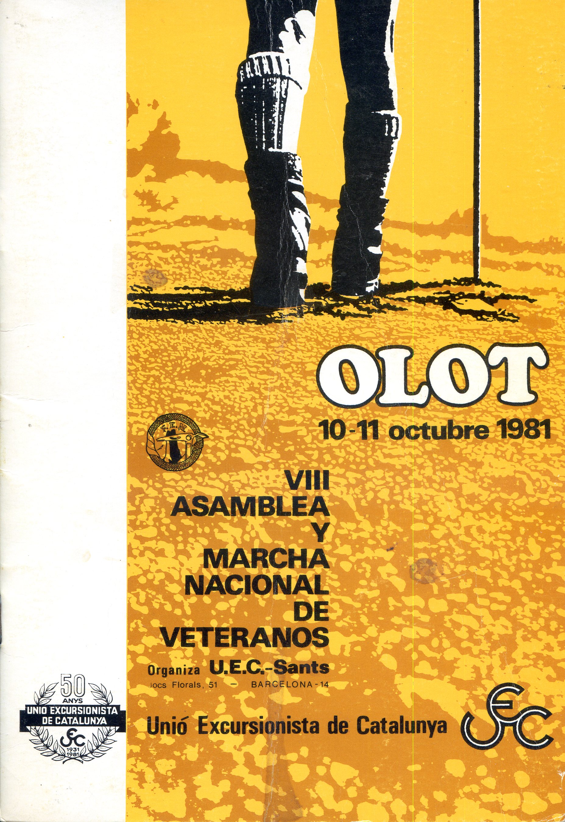 VIII Asamblea y Marcha Nacional de Veteranos : Olot 10-11 octubre 1981 - Portada