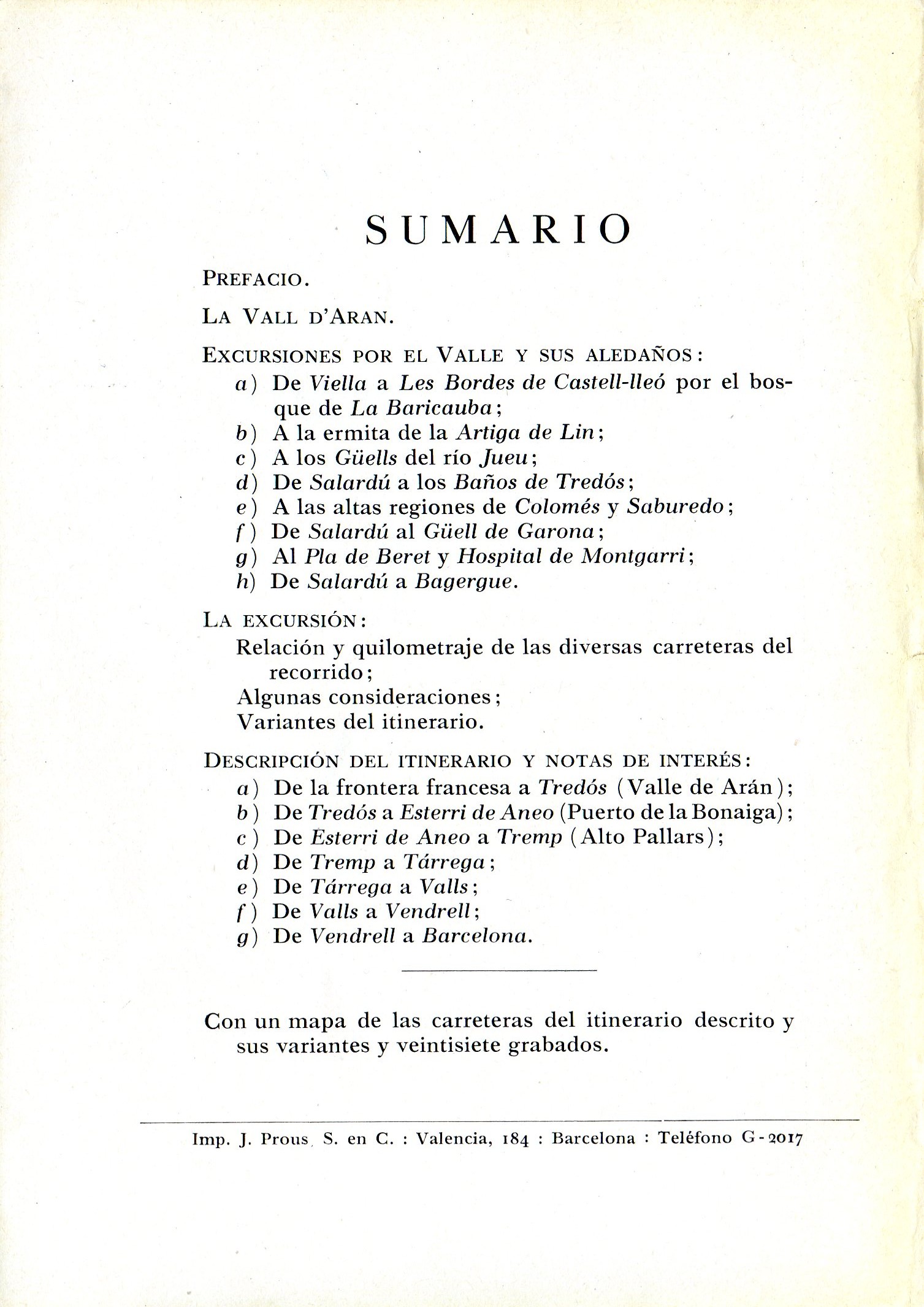 Itinerario - Guía descriptiva para una excursión a La Vall d'Aran : Datos y noticias de interés para el turista que visite aquellos parajes - Miniatura 3
