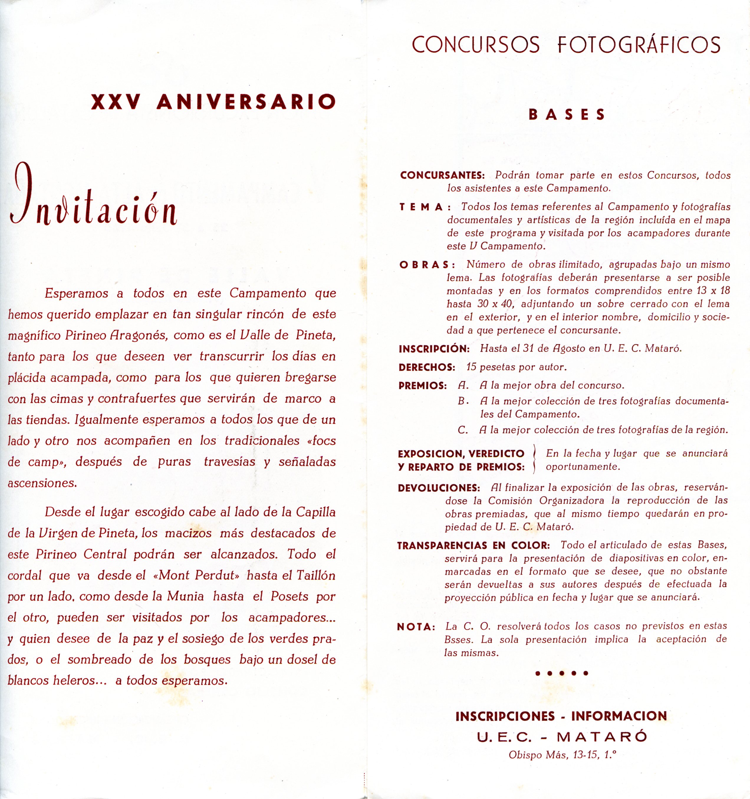 V Campamento de Alta Montaña : 25 a 31 Julio 1960 : Valle de Pineta (Pirineo Aragonés) - Miniatura 3