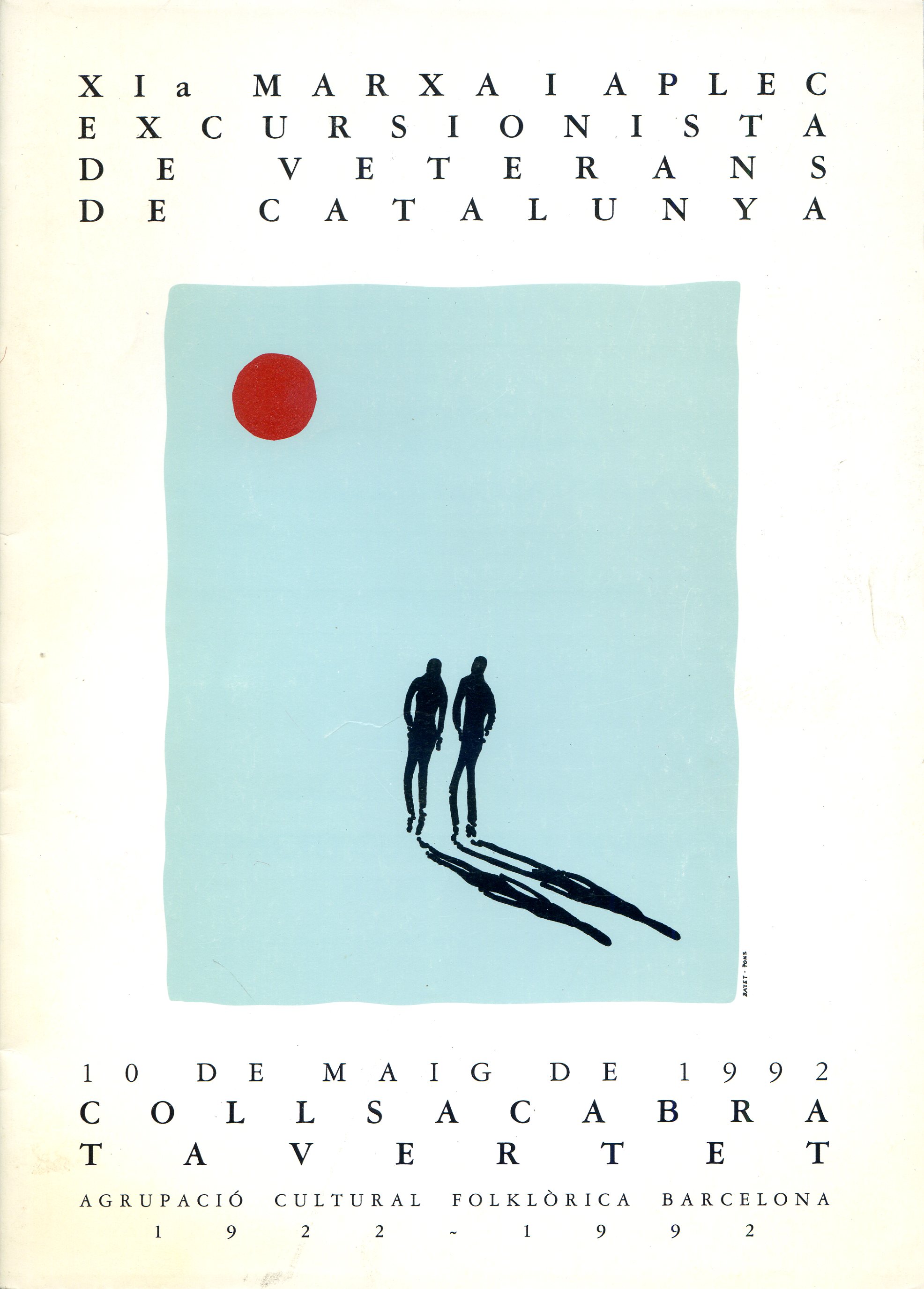 XIa Marxa i aplec excursionista de veterans de Catalunya : 10 de maig de 1992 : Collsacabra Tavertet - Portada