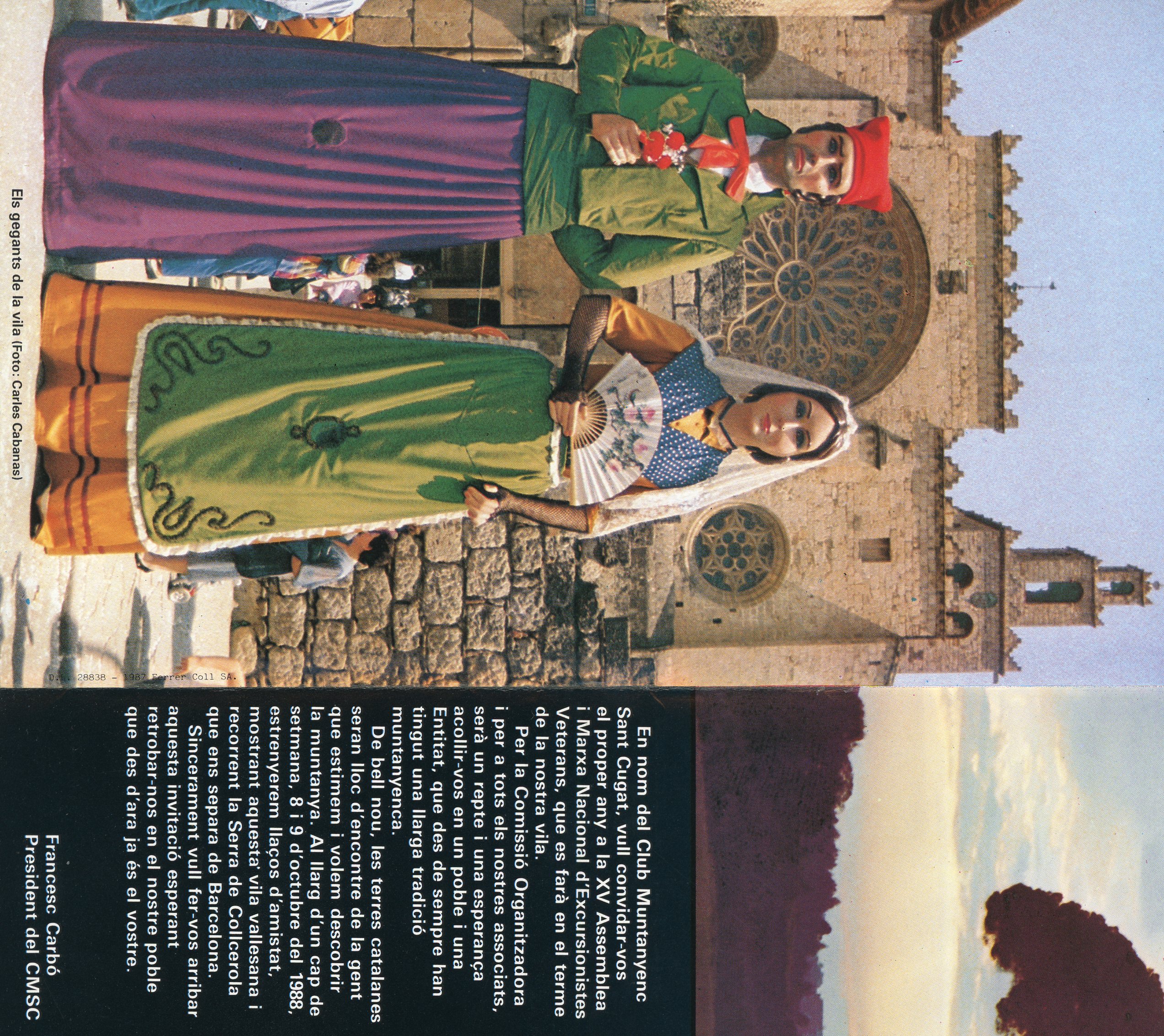 XV Assemblea i Marxa Nacional d'Excursionistes Veterans : 8, 9 - X - 88 Sant Cugat del Vallès (Barcelona) - Miniatura 2