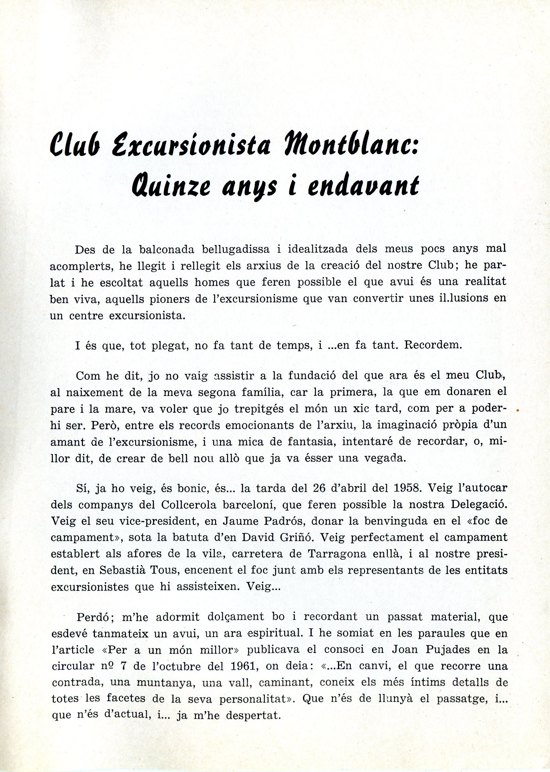 XV Marxa Excursionista de Regularitat de la Província de Tarragona : 15 d'octubre de 1972 : Montblanc : Club Excursionista Montblanc - Miniatura 4