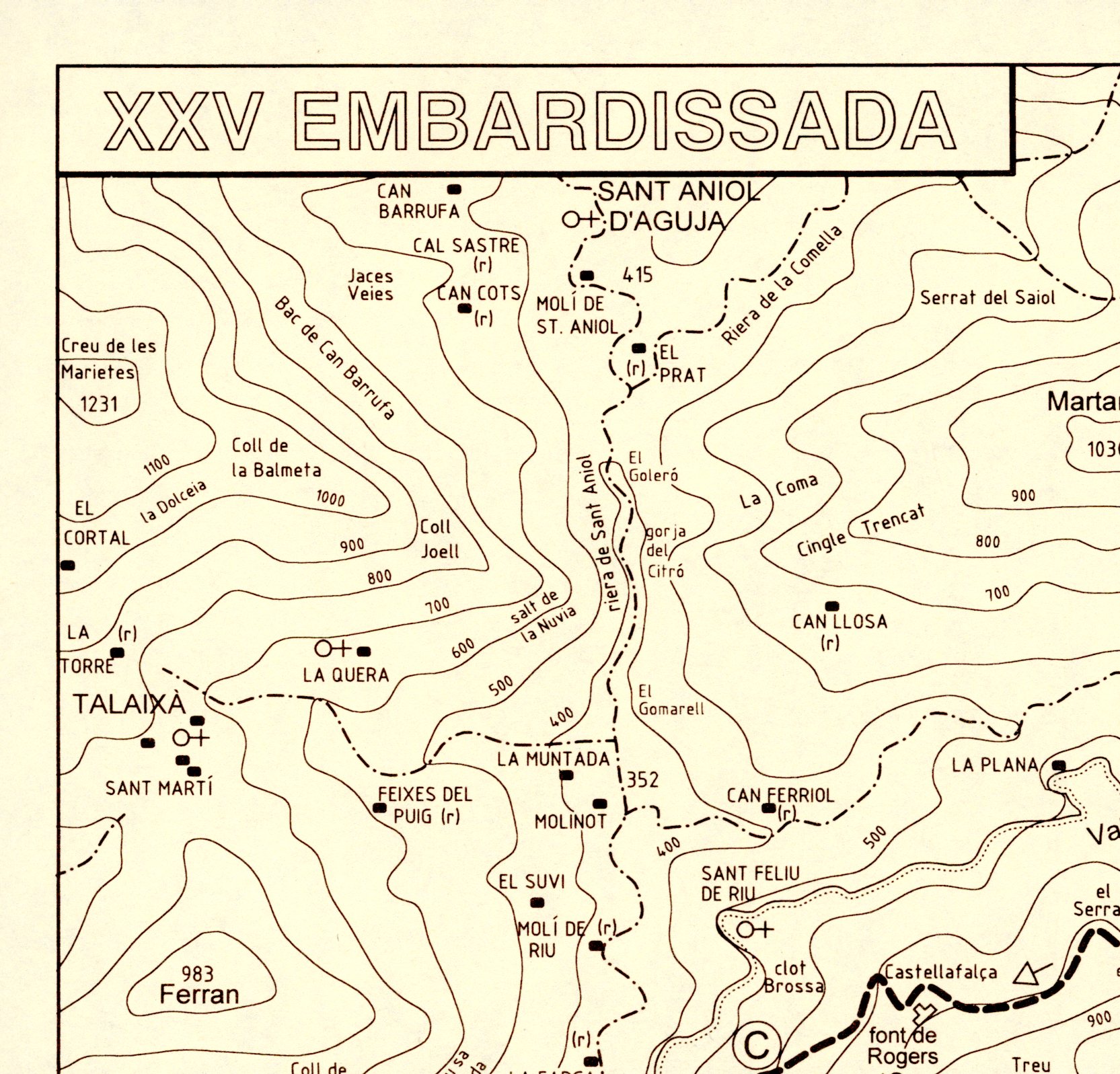 XXV Embardissada : Sadernes, Gitarriu, Castell de Bassegoda, can Menera, bac de Riu, el Caret, Sadernes : 21 d'abril de 2002 - Miniatura 2