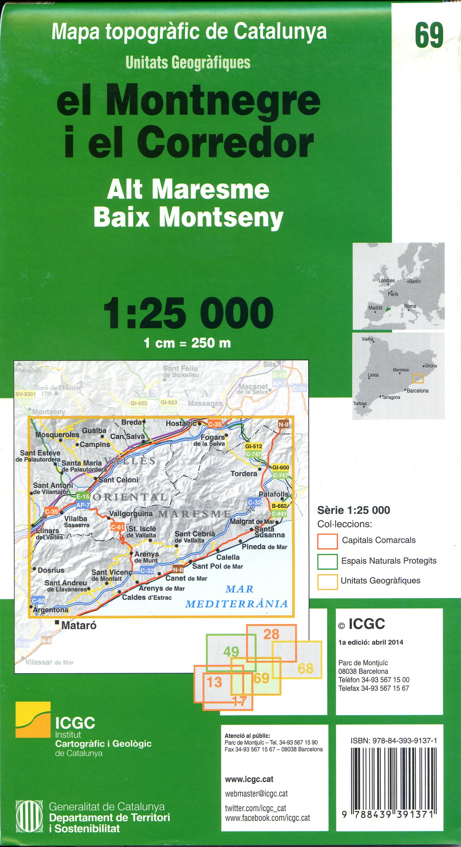Montnegre,el  i el Corredor : Alt Maresme : Baix Montseny - Miniatura 2
