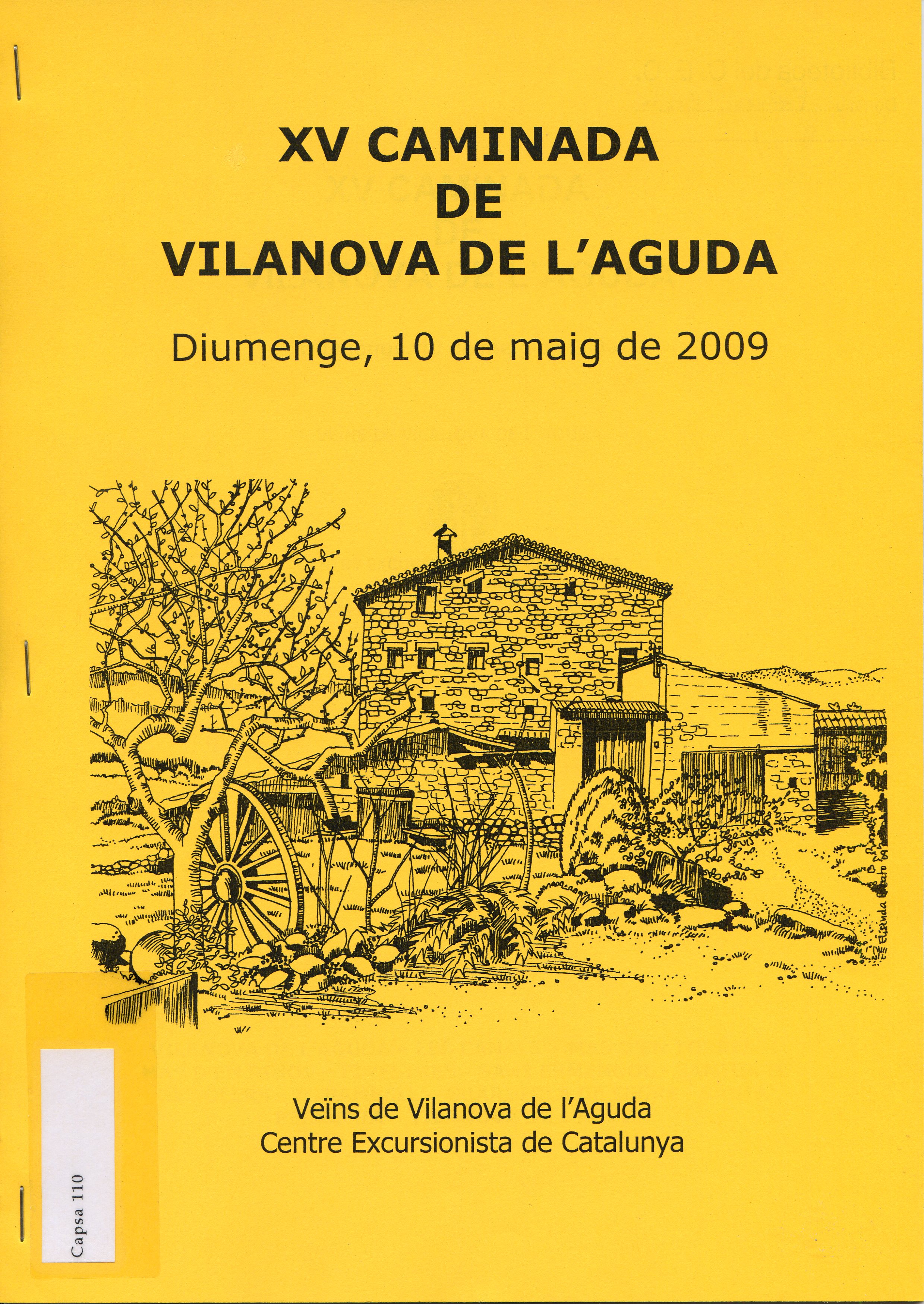XVI Caminada de Vilanova de l'Aguda : diumenge, 25 d'abril de 2010 - Portada