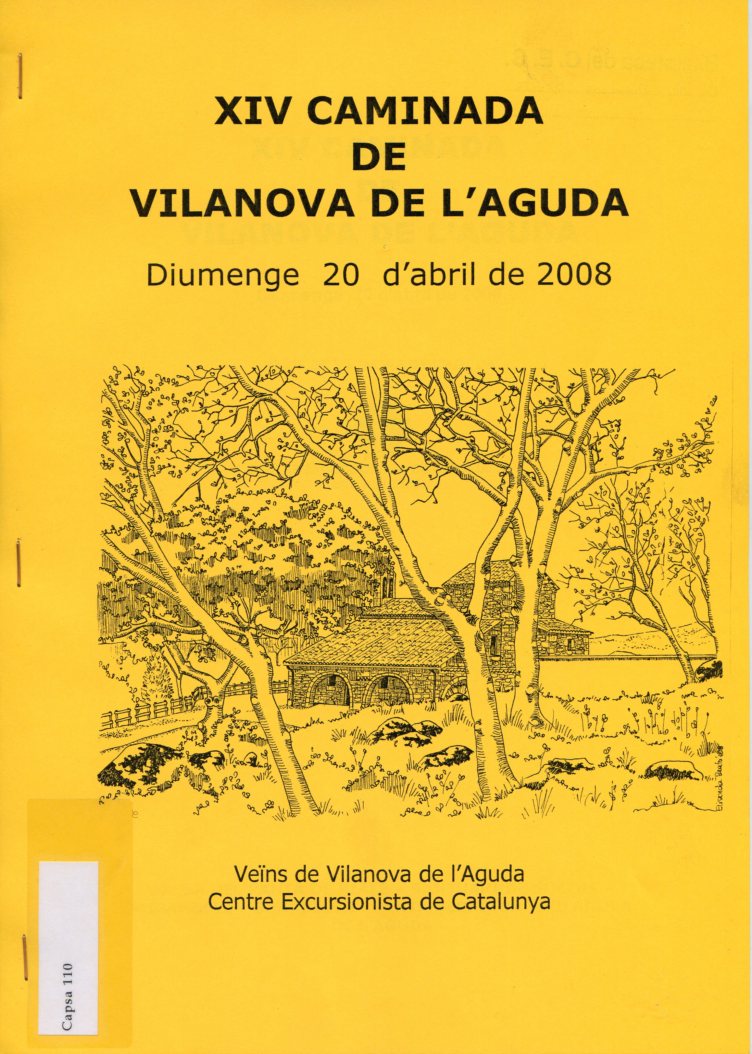 XIV Caminada de Vilanova de l'Aguda : Diumenge, 20 d'abril de 2008 - Portada