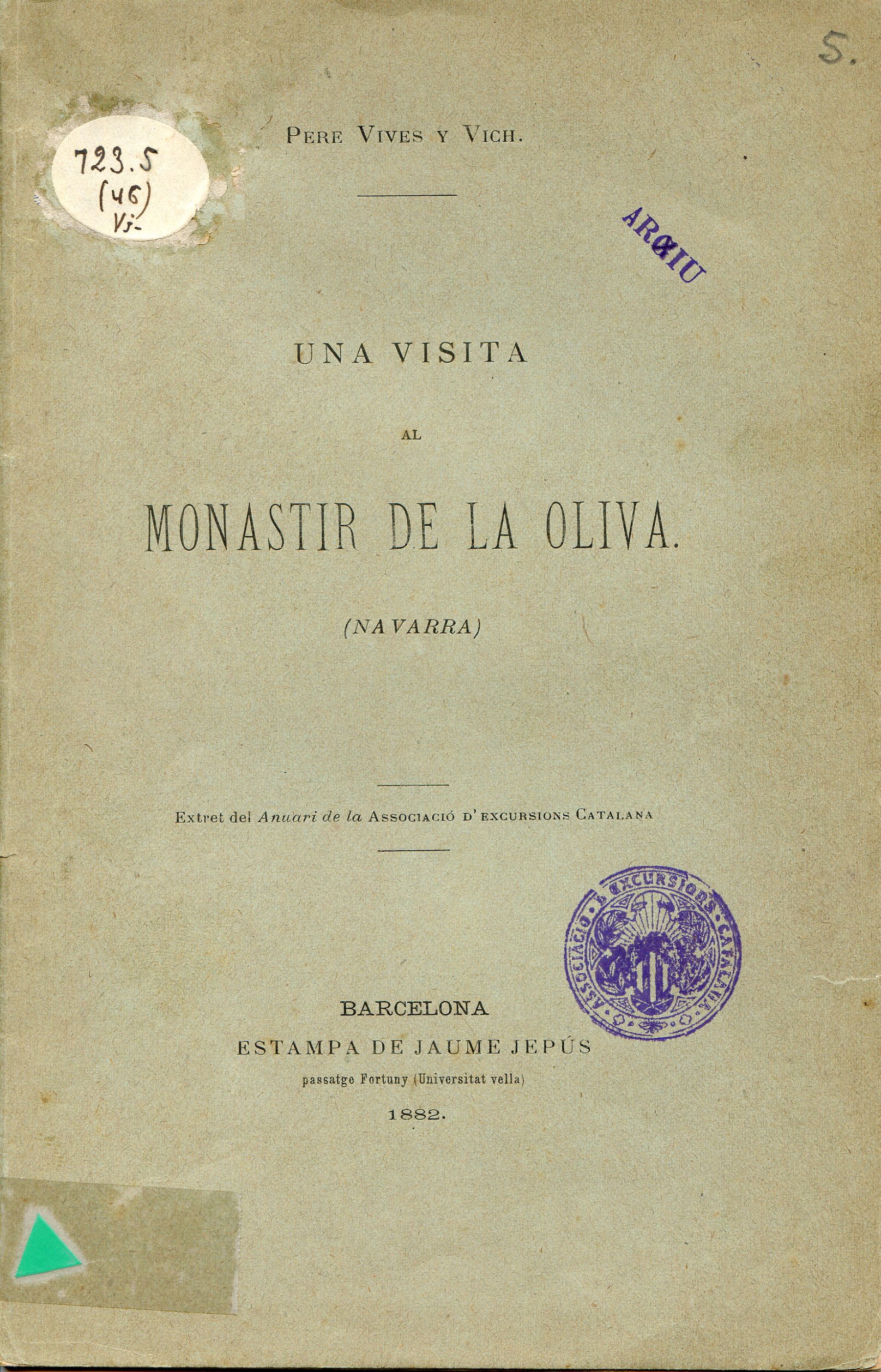 Una visita al monastir de la Oliva (Navarra) - Portada