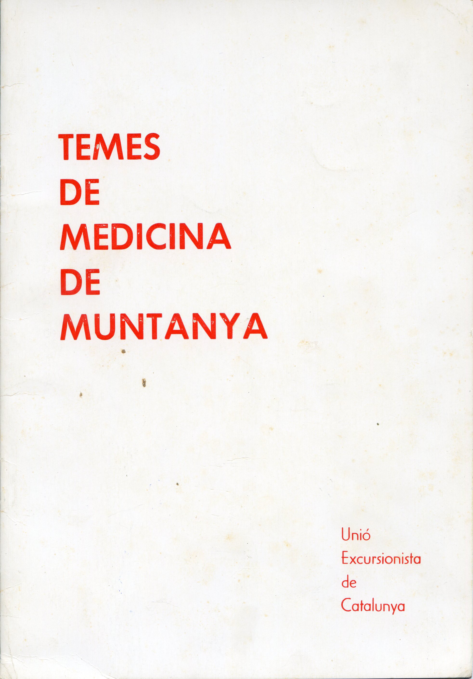 Temes de medicina de muntanya - Portada